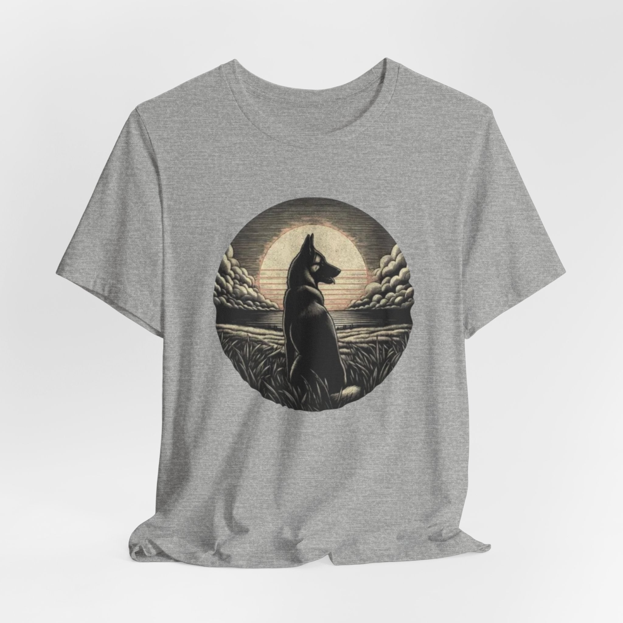 Belgian malinios silhouette sunset circle Tee | Nature, Moonlit Landscape
