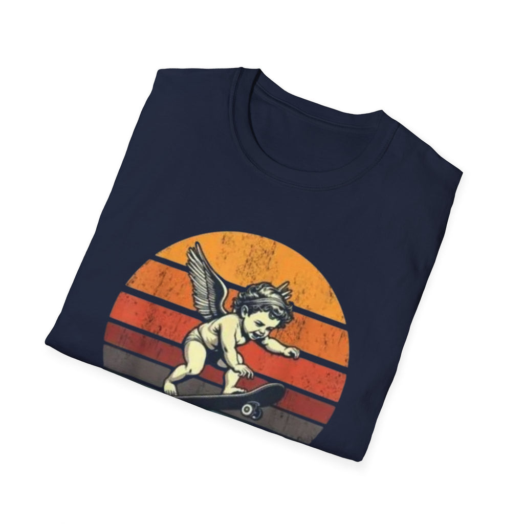 Cupid Stunt Skateboarding Cherub T-Shirt | Retro Sunset Graphic,  Valentines day shirt