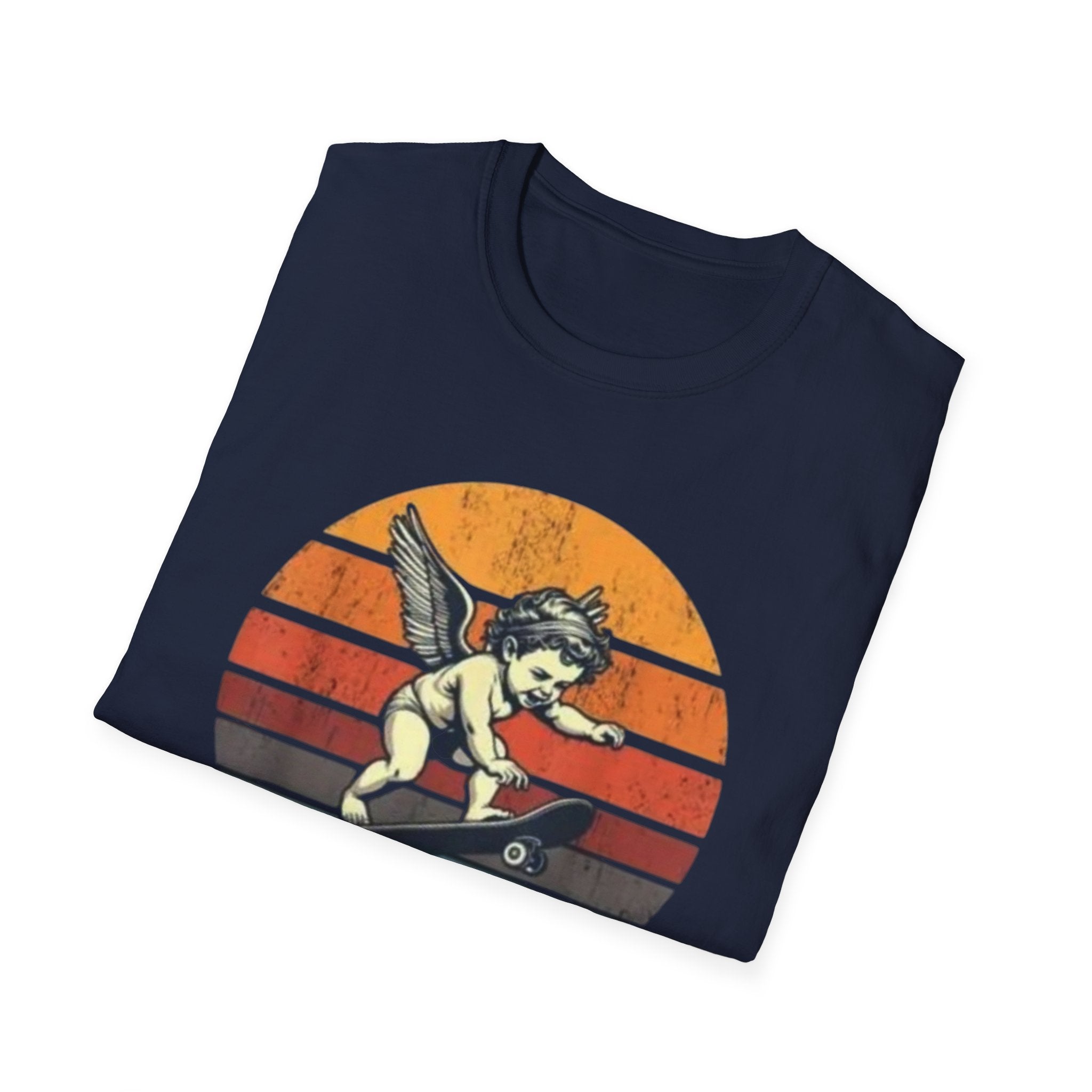 Cupid Stunt Skateboarding Cherub T-Shirt | Retro Sunset Graphic,  Valentines day shirt