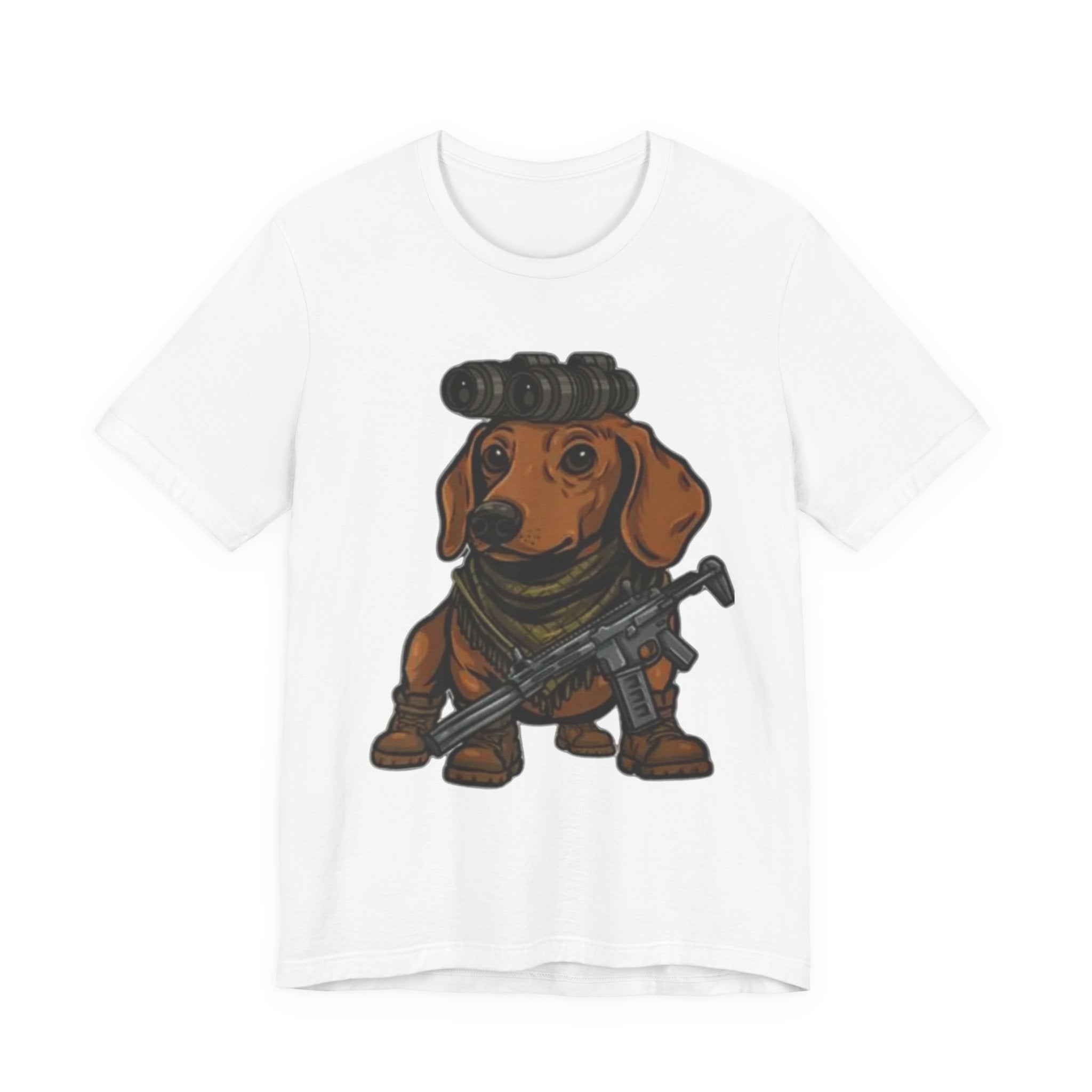 Dachshund Tactical Tee — Cute Sniper Dog Graphic T-Shirt