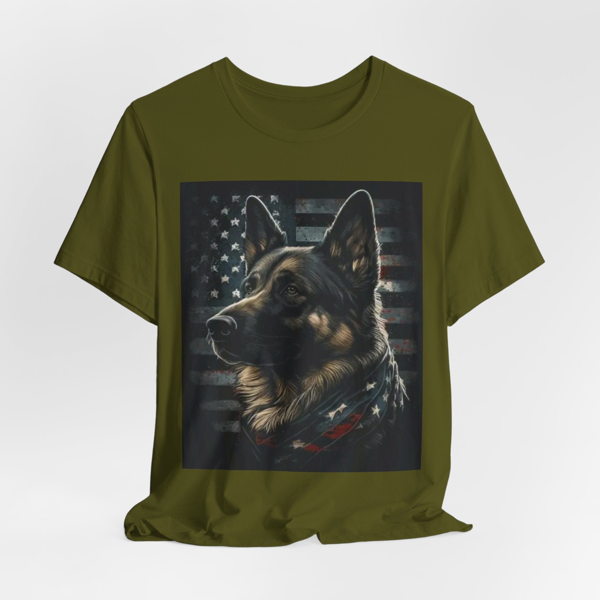 German Shepherd Patriotic Tee — Dog Lover American Flag Shirt
