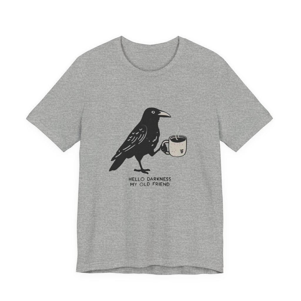 Crow Lover Unisex T-Shirt, Edgar Allen Poe Tee, Coffee Shirt, Bird Watching Top, Gothic Clothing