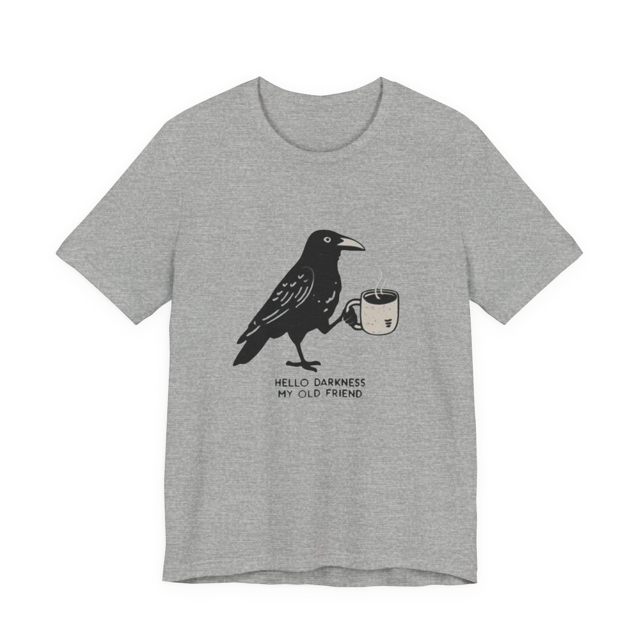 Crow Lover Unisex T-Shirt, Edgar Allen Poe Tee, Coffee Shirt, Bird Watching Top, Gothic Clothing