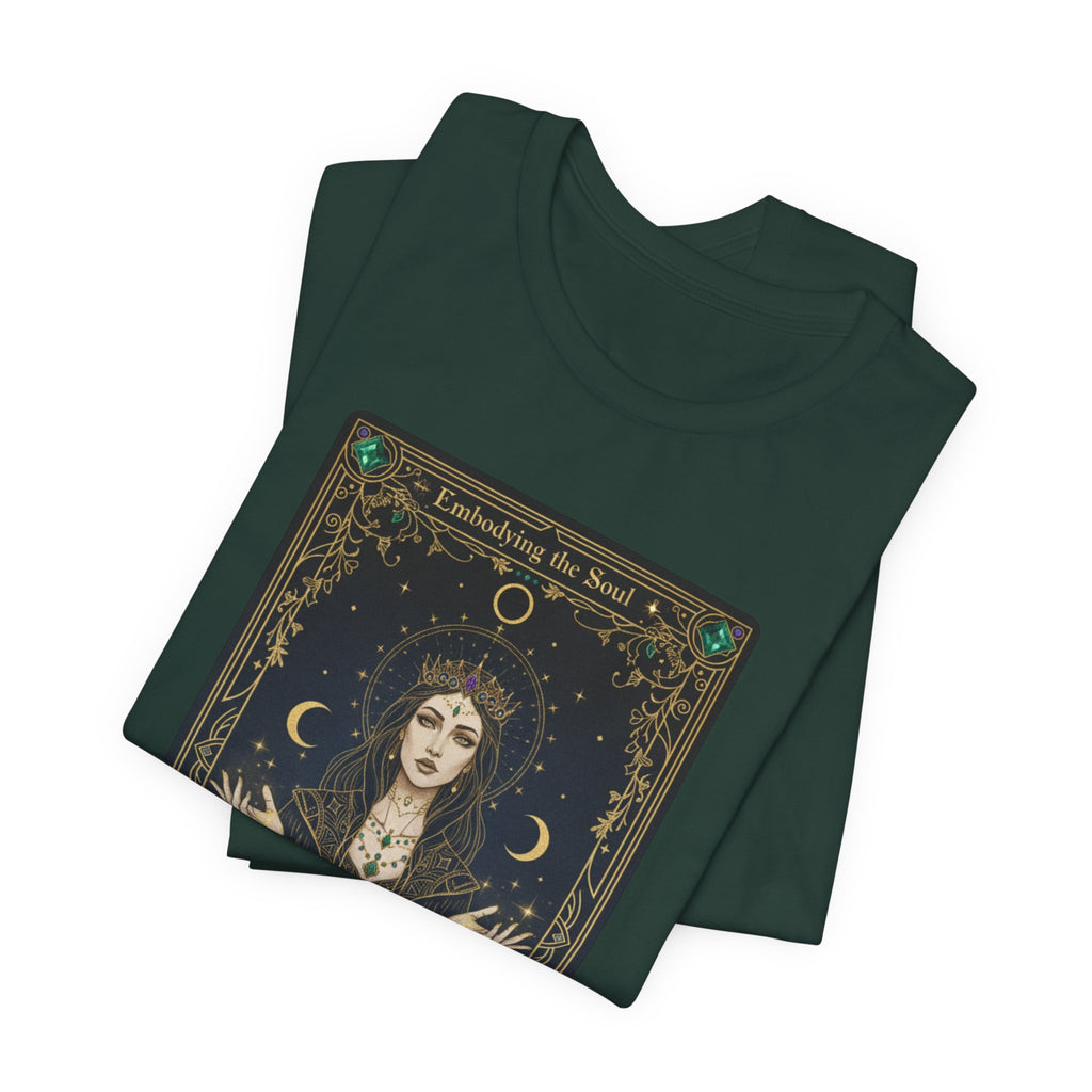 Moon Priestess Tarot Card T-Shirt | modern tarot apparel, classic tarot style