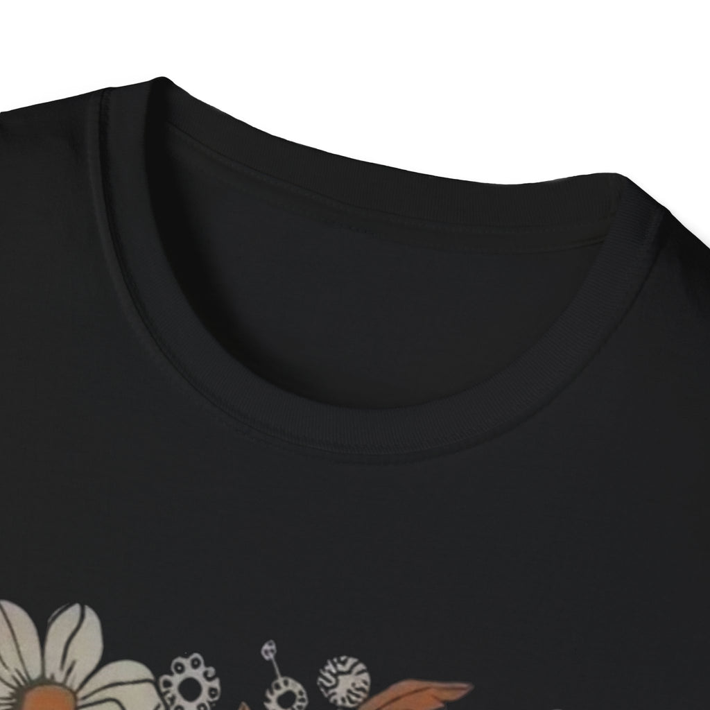 Botanical T-Shirt, Floral Tee, Lover Tee, Gift for Cat Owners, Nature-Inspired Apparel, Cute Animal Shirt, Casual Wardrobe Essential