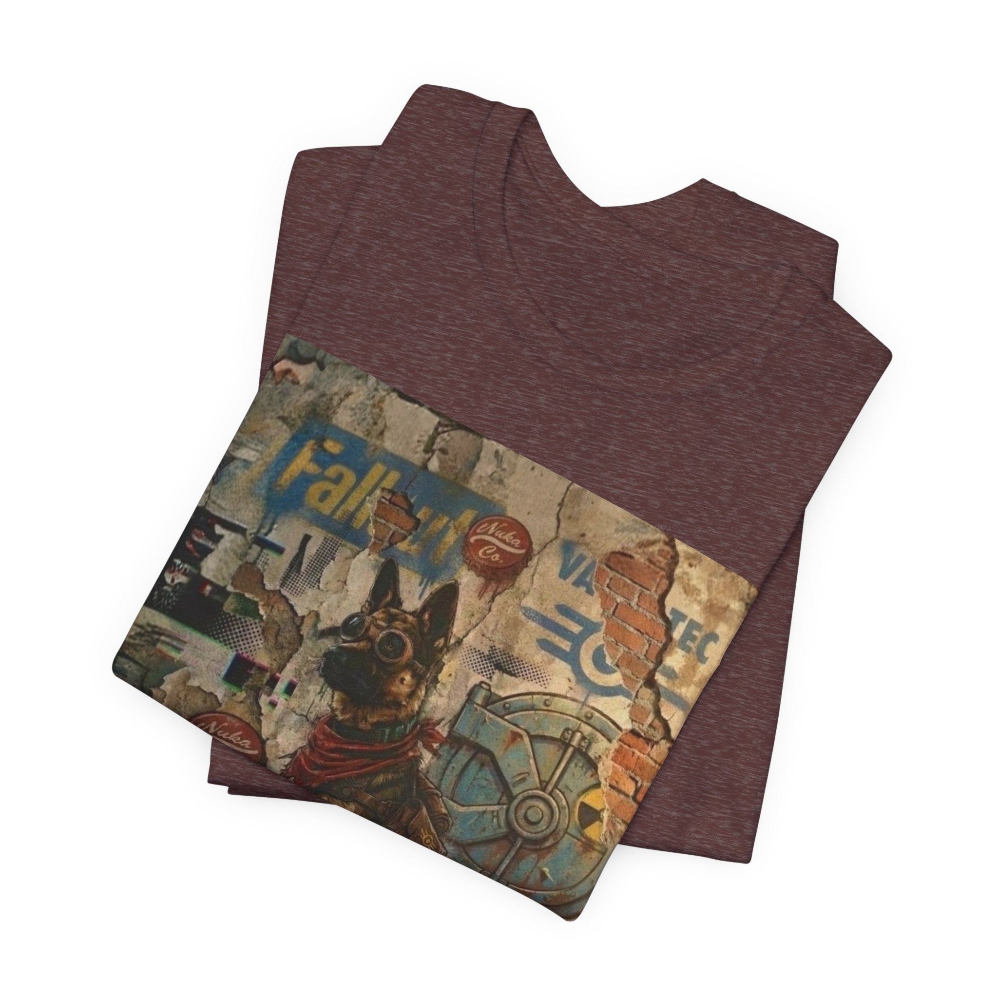 Fallout Dog Street Art T‑Shirt — Retro Post‑Apocalyptic Graffiti Tee