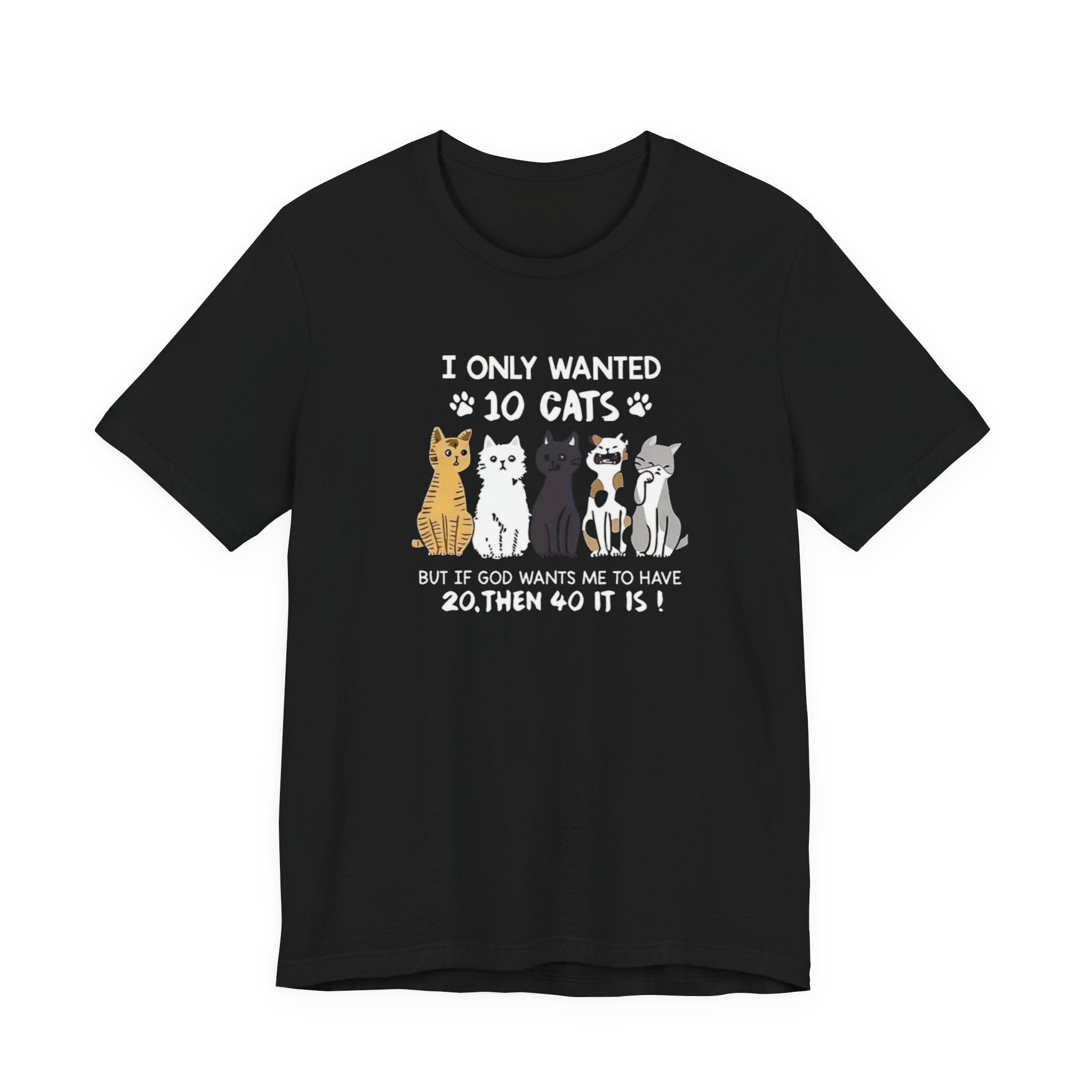 I Only Wanted 10 Cats tee | Cat Lover T-Shirt, Funny Cat Quote