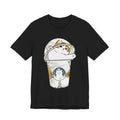 Cat in Bubble Tea Cup Tee | Kawaii Cat Boba Shirt, Cat in Coffee Cup tee, Cute Cat Illustration
