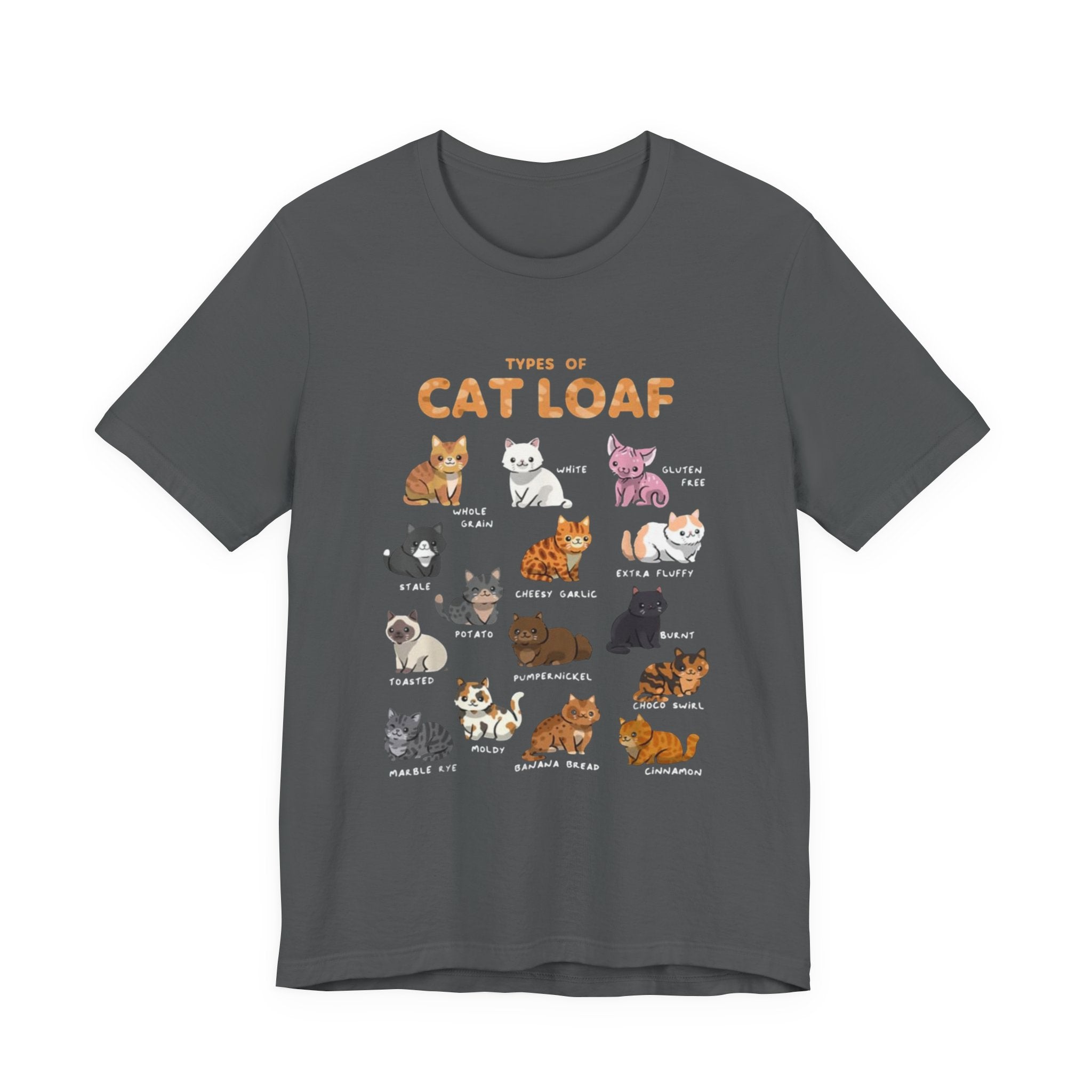 Types of Cat Loaf T-Shirt | Cute Cat Pose Illustration, Cat Lover Tee