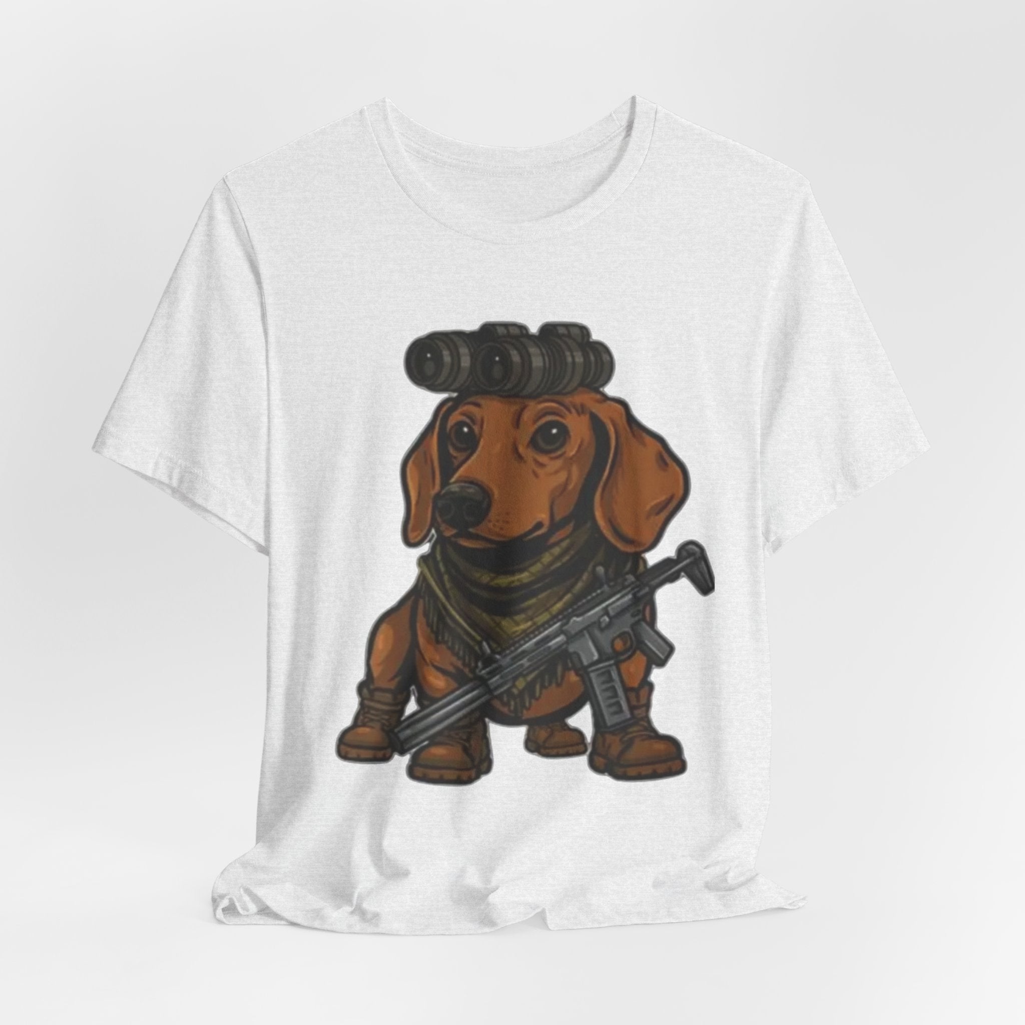Dachshund Tactical Tee — Cute Sniper Dog Graphic T-Shirt