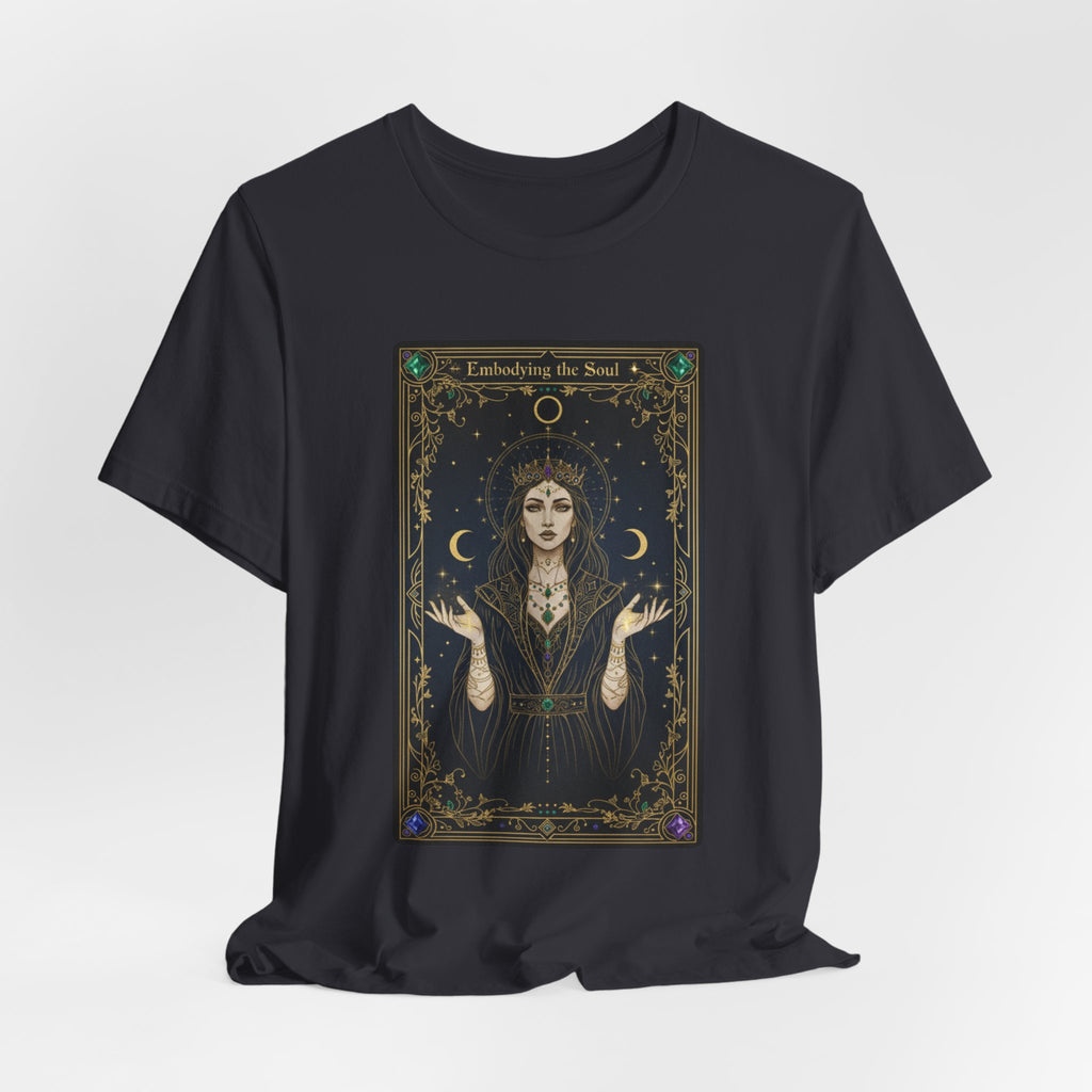 Moon Priestess Tarot Card T-Shirt | modern tarot apparel, classic tarot style