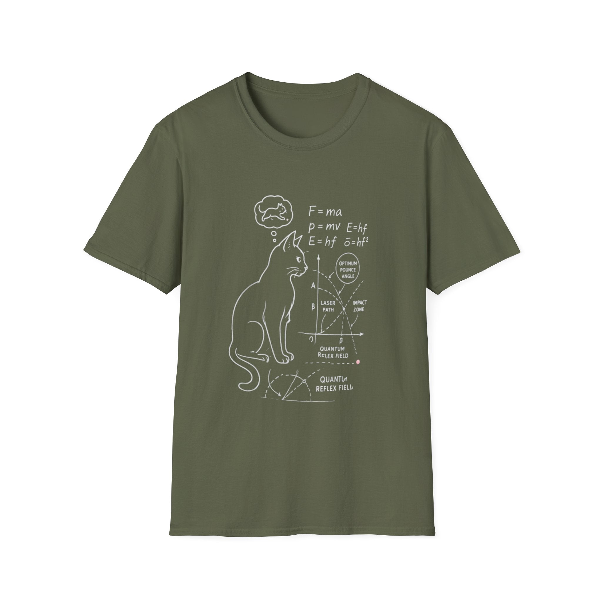 Schrödinger Cat Diagram T-Shirt | Quantum Physics Cat Tee