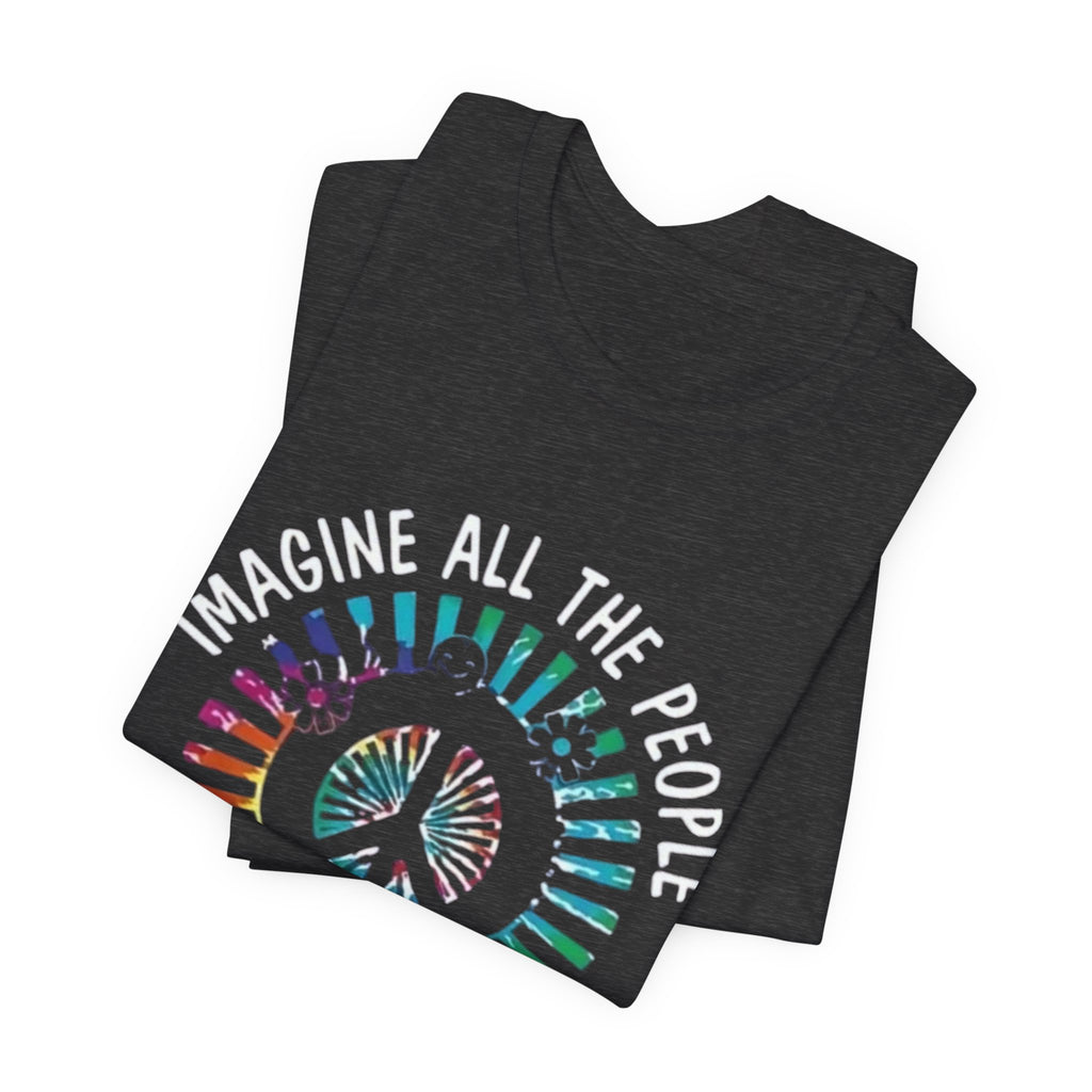 Unisex Peace Graphic Tee, Inspirational T-Shirt for Mindful Living, Ideal Gift for Festivals, Music Events, and Holidays