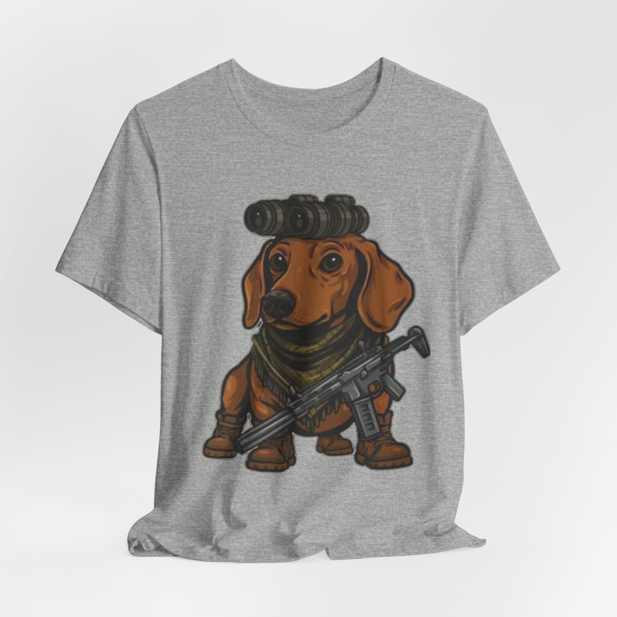 Dachshund Tactical Tee — Cute Sniper Dog Graphic T-Shirt