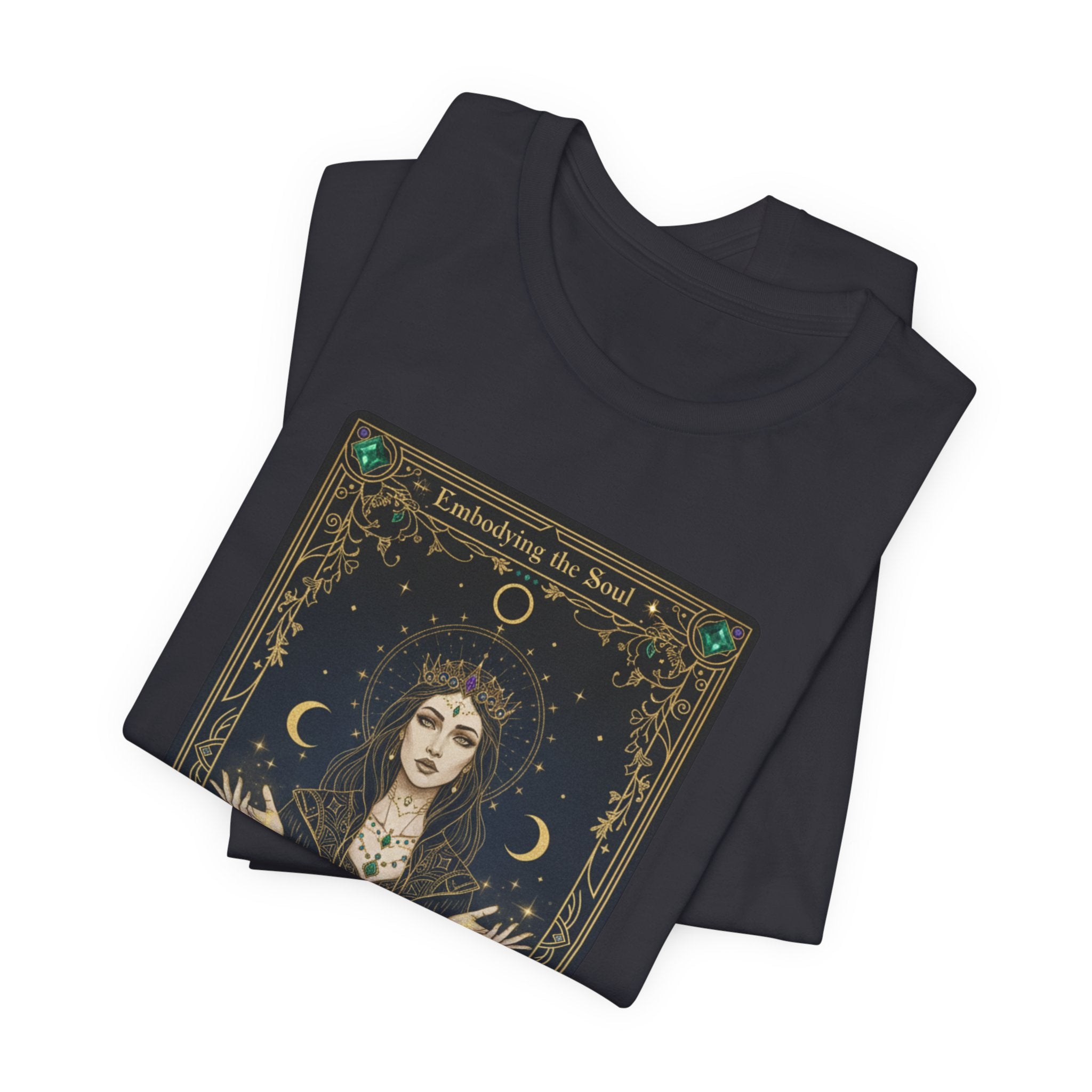 Moon Priestess Tarot Card T-Shirt | modern tarot apparel, classic tarot style