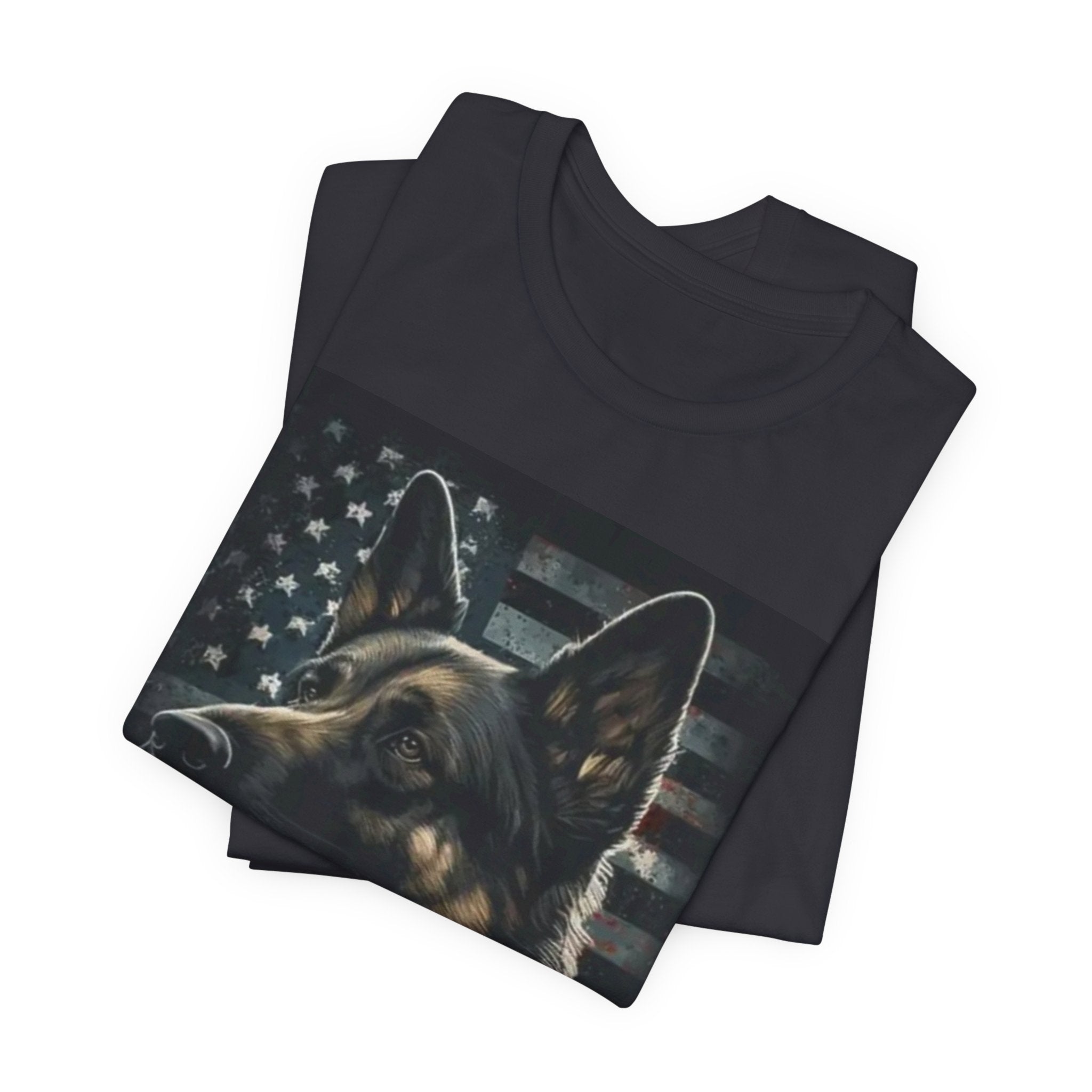 German Shepherd Patriotic Tee — Dog Lover American Flag Shirt