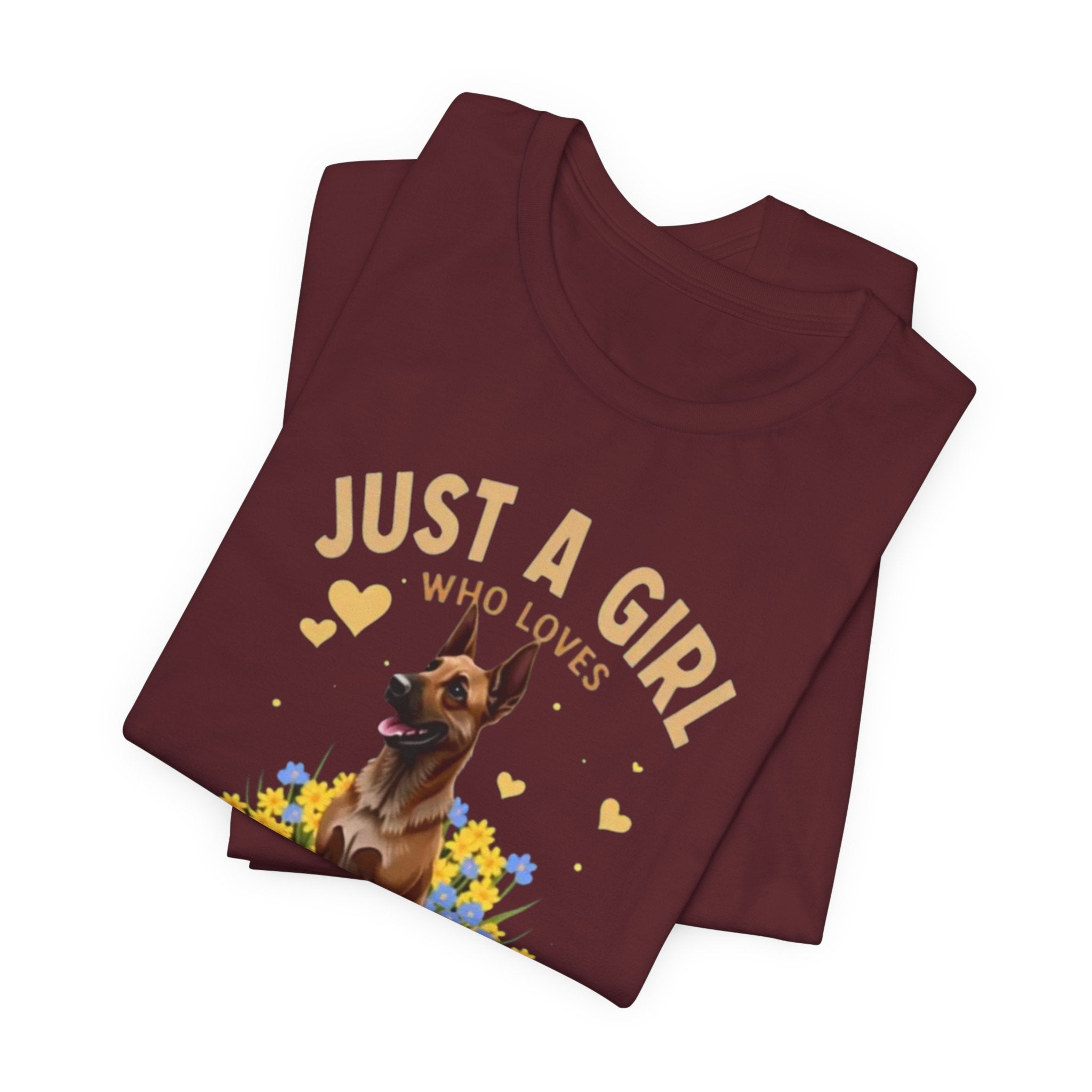 Just A Girl Who Loves Belgian Malinois T-Shirt | Belgian Malinois Tee