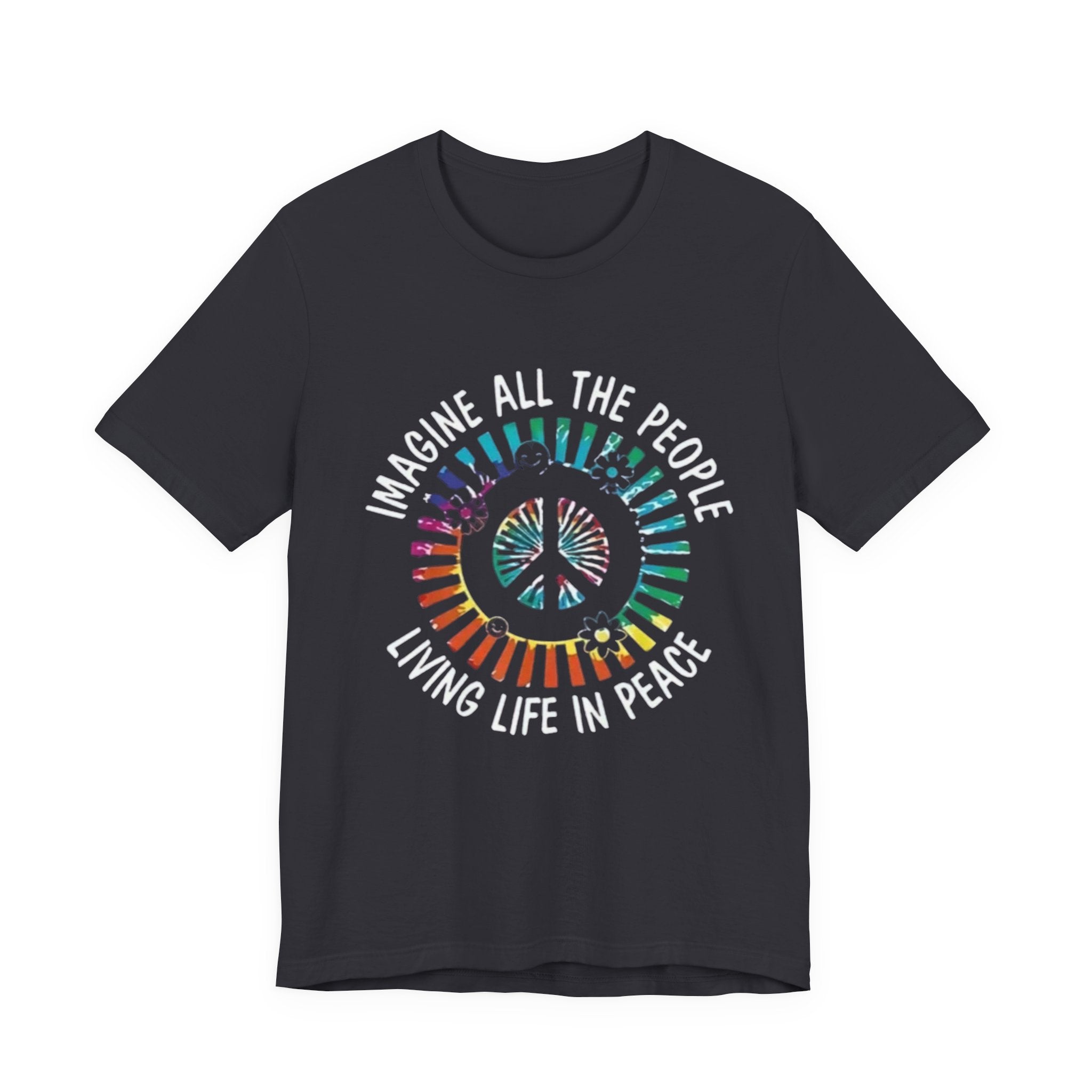 Unisex Peace Graphic Tee, Inspirational T-Shirt for Mindful Living, Ideal Gift for Festivals, Music Events, and Holidays