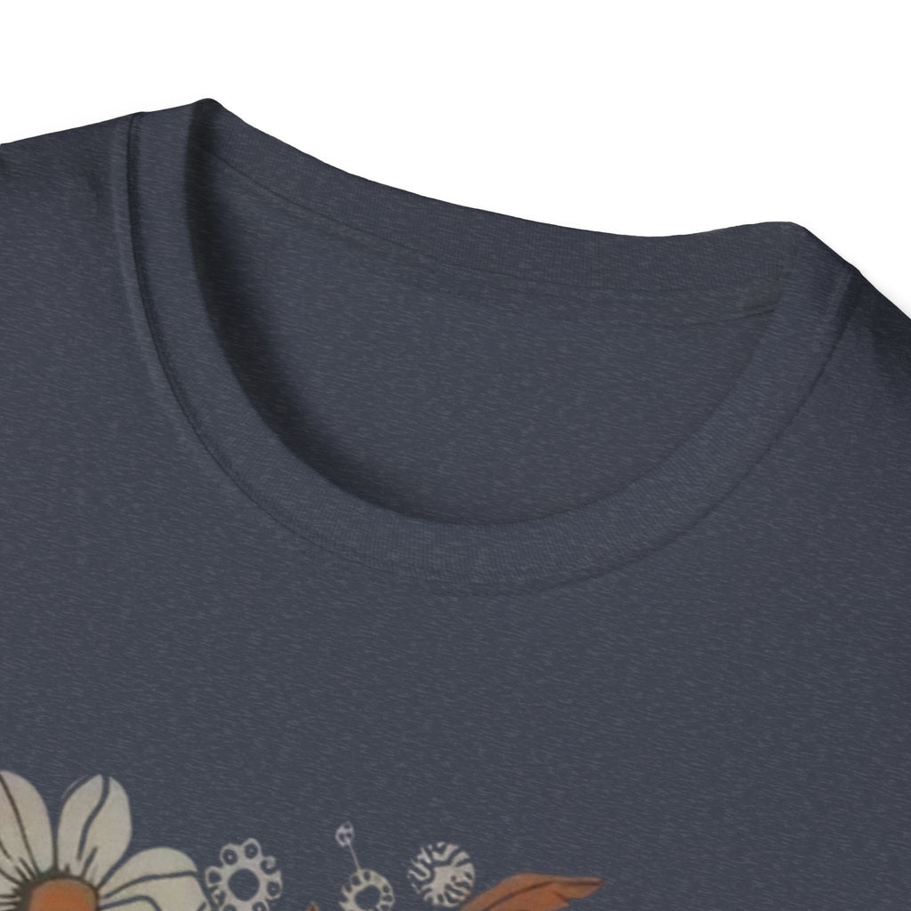 Botanical T-Shirt, Floral Tee, Lover Tee, Gift for Cat Owners, Nature-Inspired Apparel, Cute Animal Shirt, Casual Wardrobe Essential