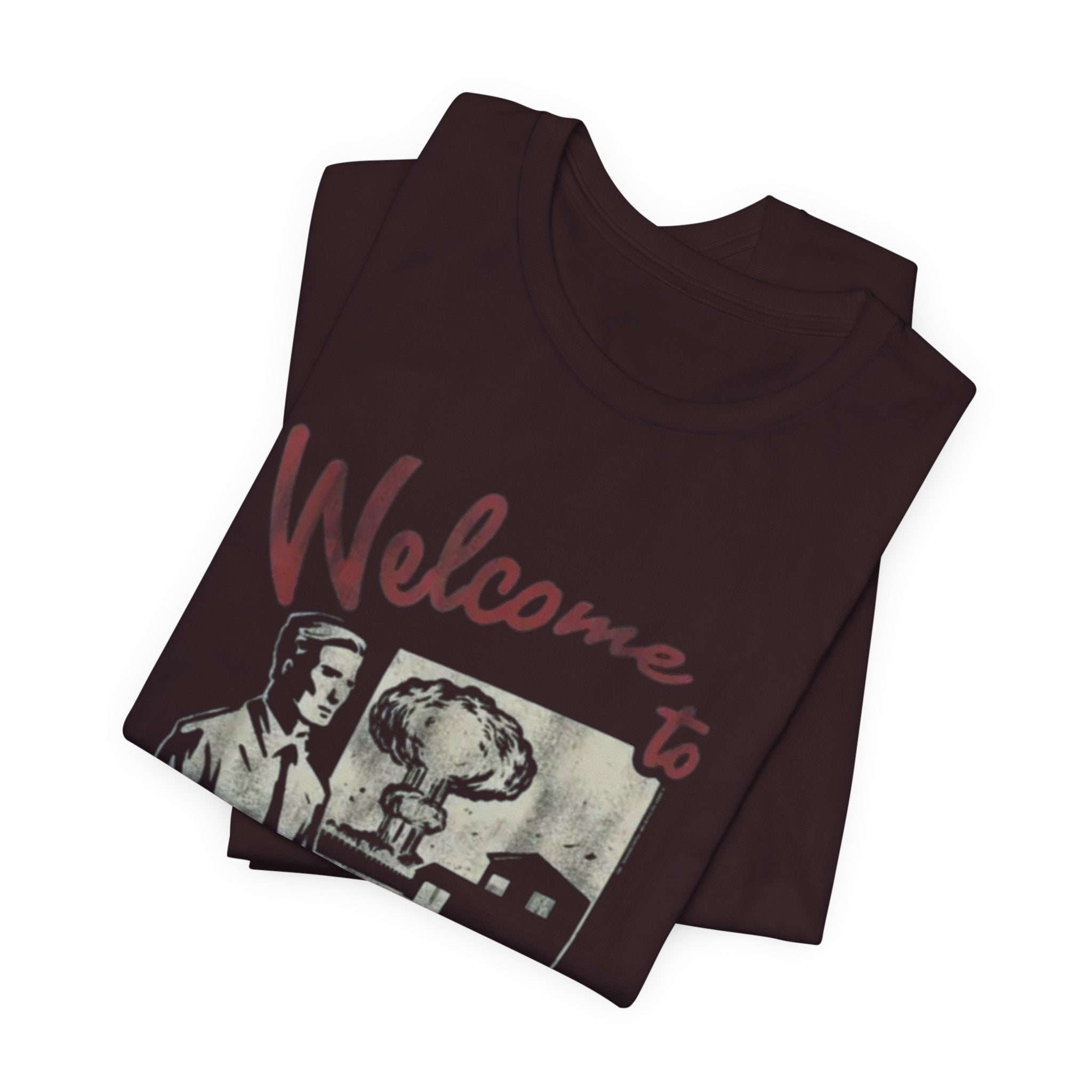 Nuketown Retro Tee — "Welcome to Nuketown" Vintage Gaming T‑Shirt, Fallout Tee