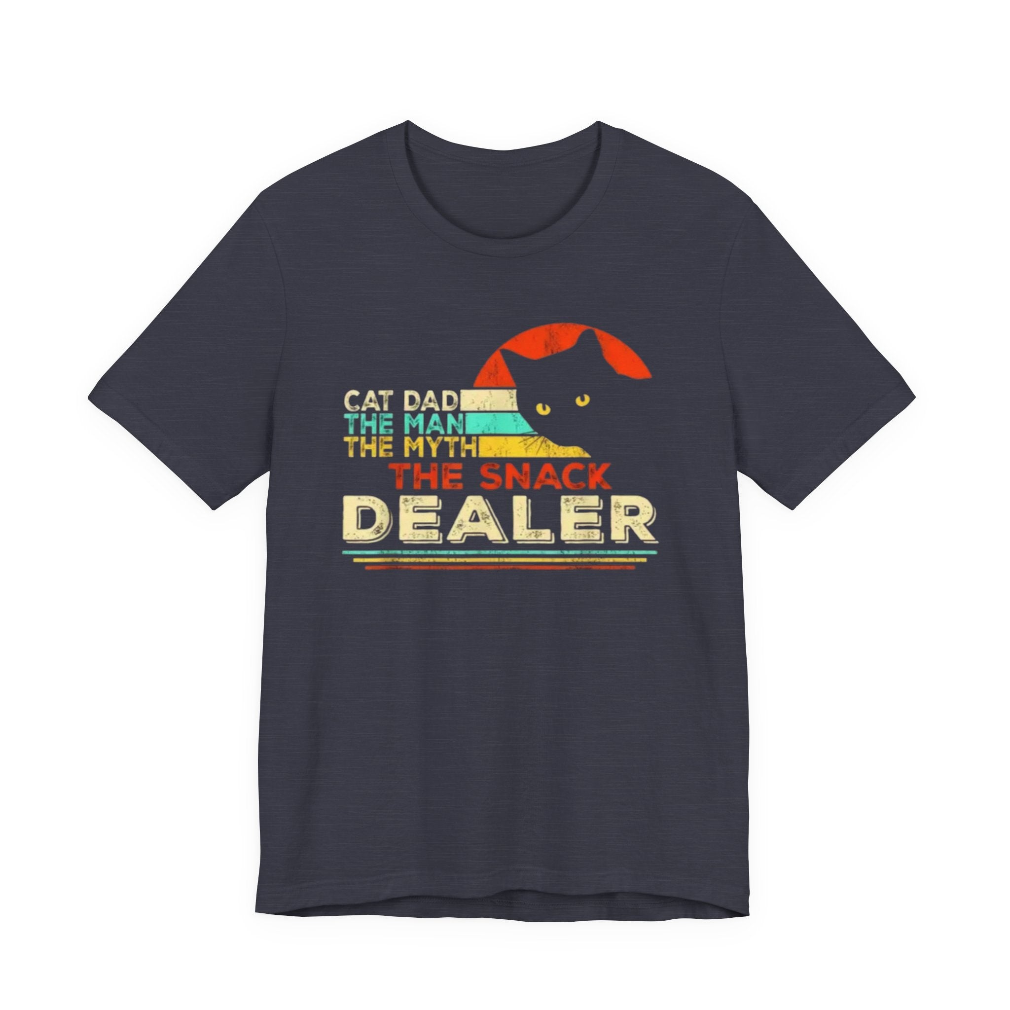 Cat Dad The Snack Dealer T-Shirt | Retro Cat Graphic