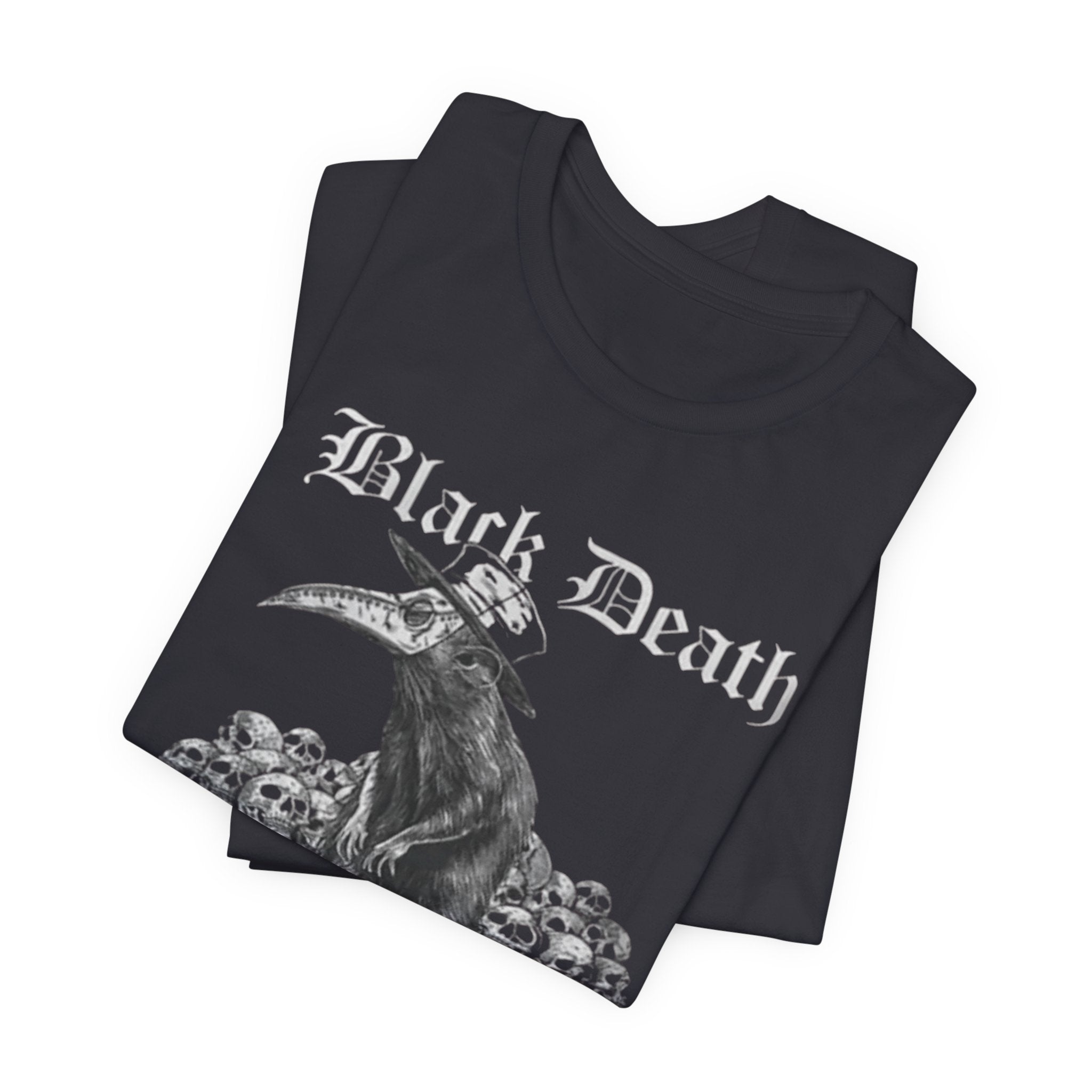 Black Death Plague Doctor crow European Tour T-Shirt | 1347-1351 gothic tee
