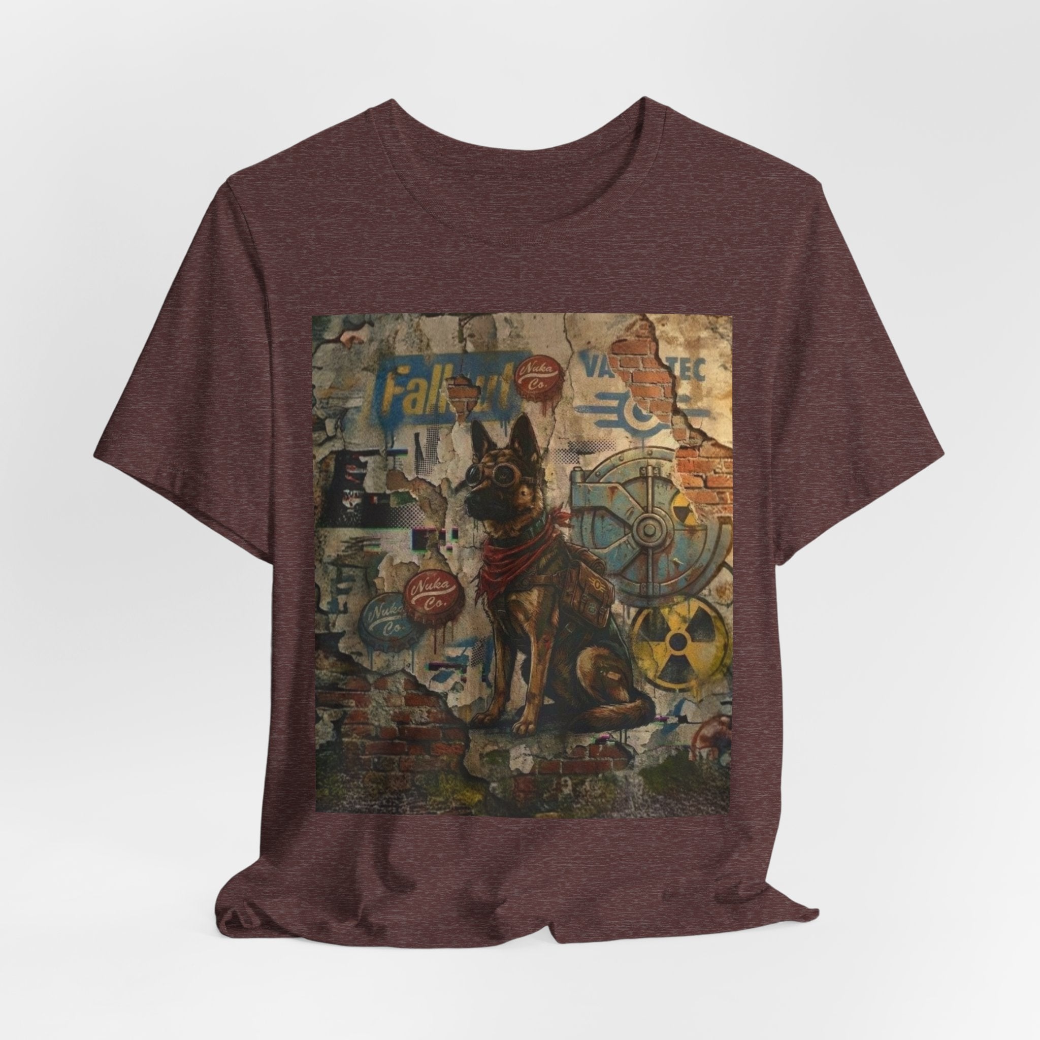 Fallout Dog Street Art T‑Shirt — Retro Post‑Apocalyptic Graffiti Tee