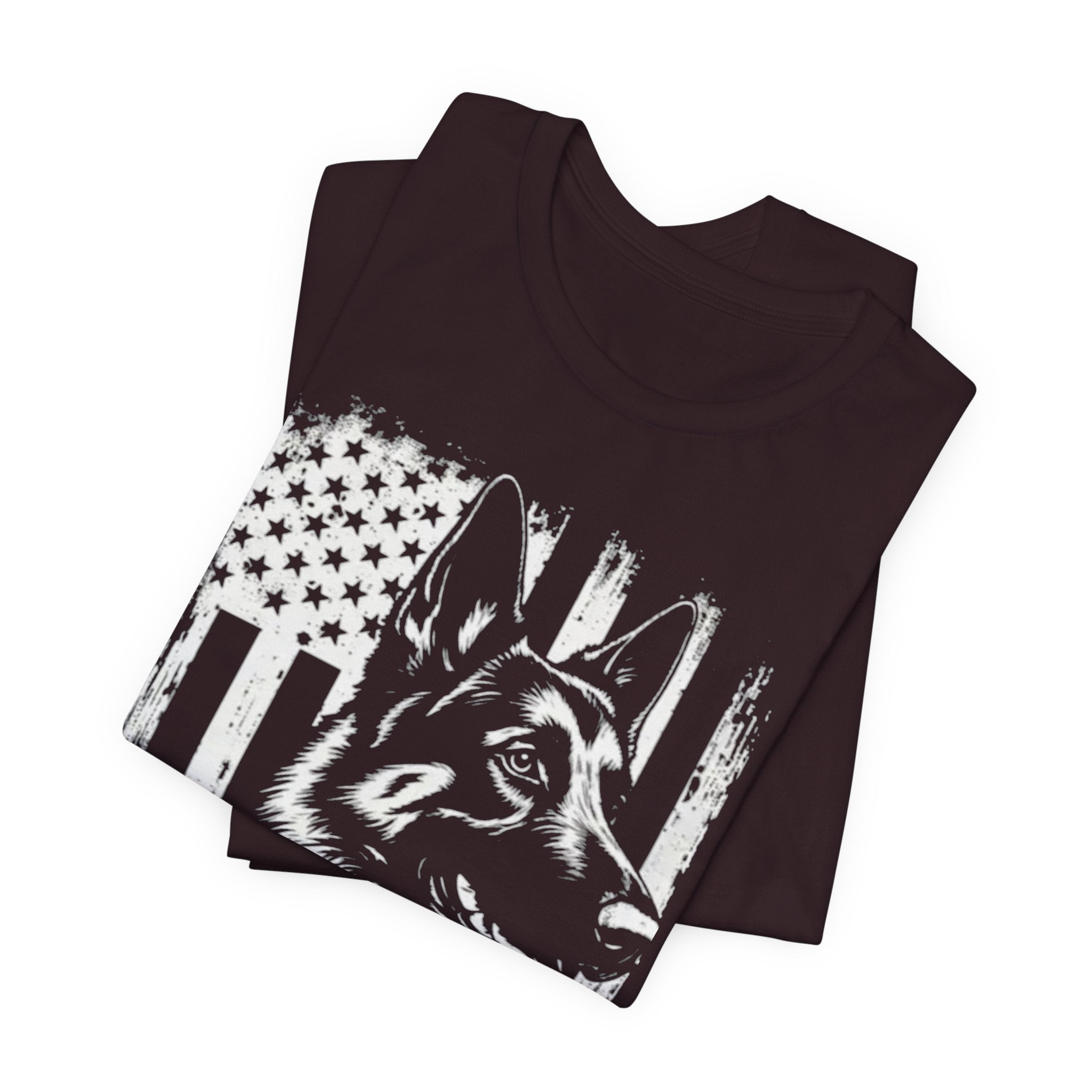 German Shepherd American Flag T‑Shirt — Patriotic K9 Tee