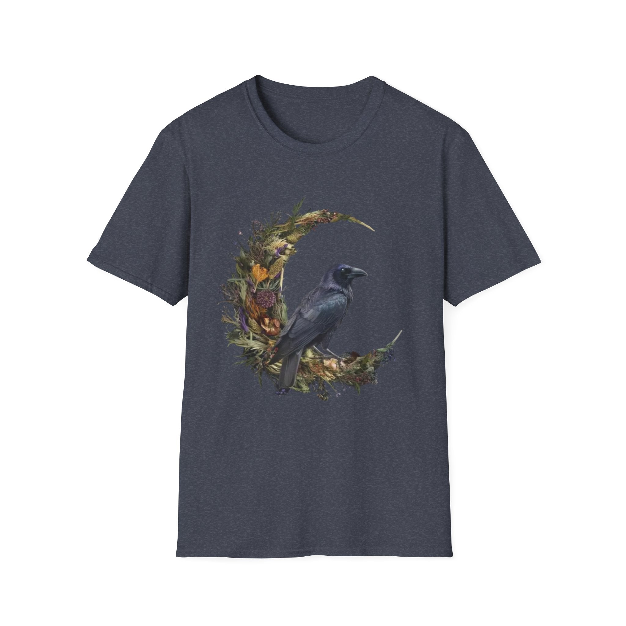 Black Raven Nature Unisex T-Shirt | Boho Style Tee, Gift for Nature Lovers, Casual Wear, Eco-Friendly Fashion