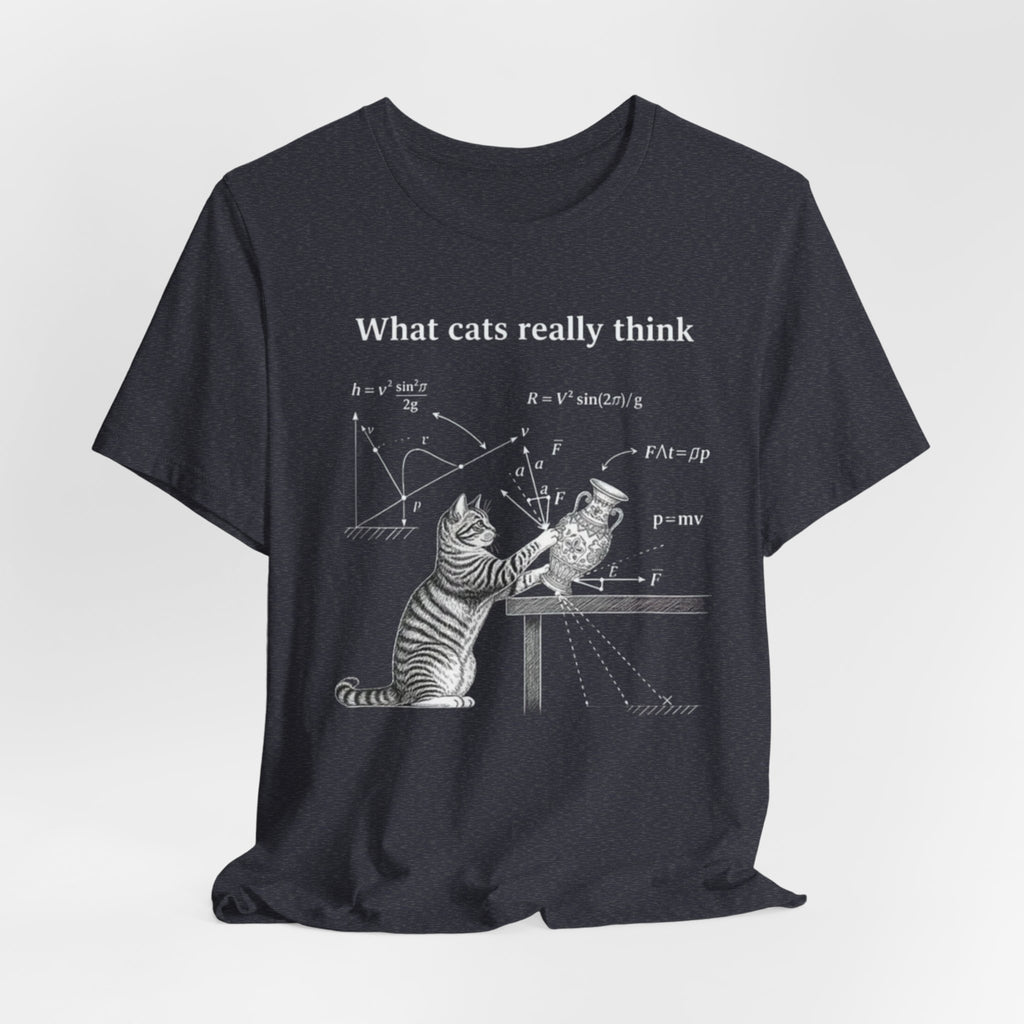 What Cats Really Think T-Shirt | Cat Physics Diagram Tee, Funny Cat Science Shirt
