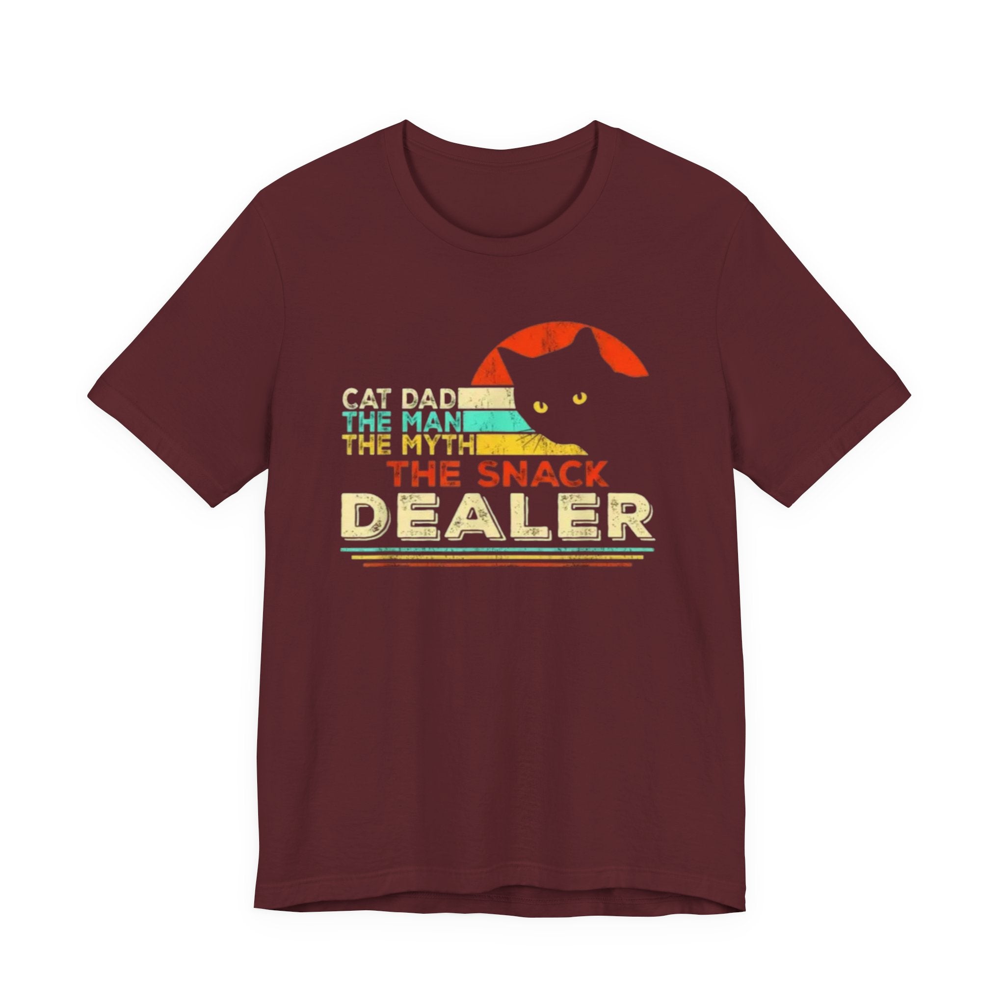 Cat Dad The Snack Dealer T-Shirt | Retro Cat Graphic