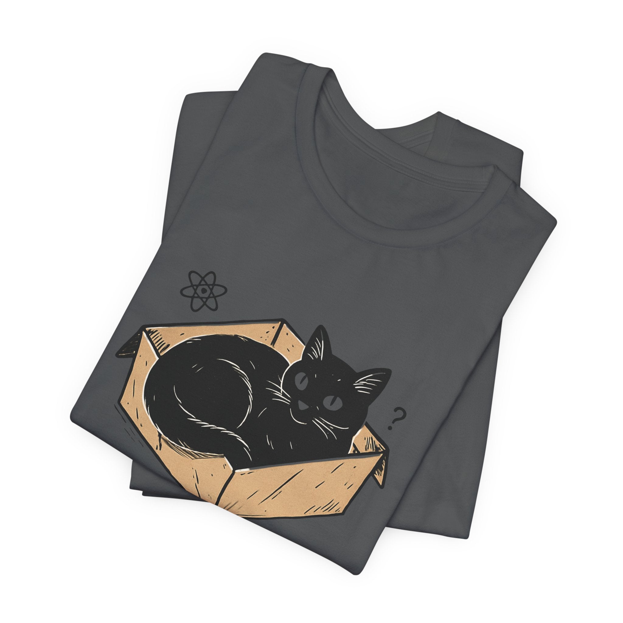 Schrödinger's Cat in Box Tee | Wanted Alive Cat Illustration