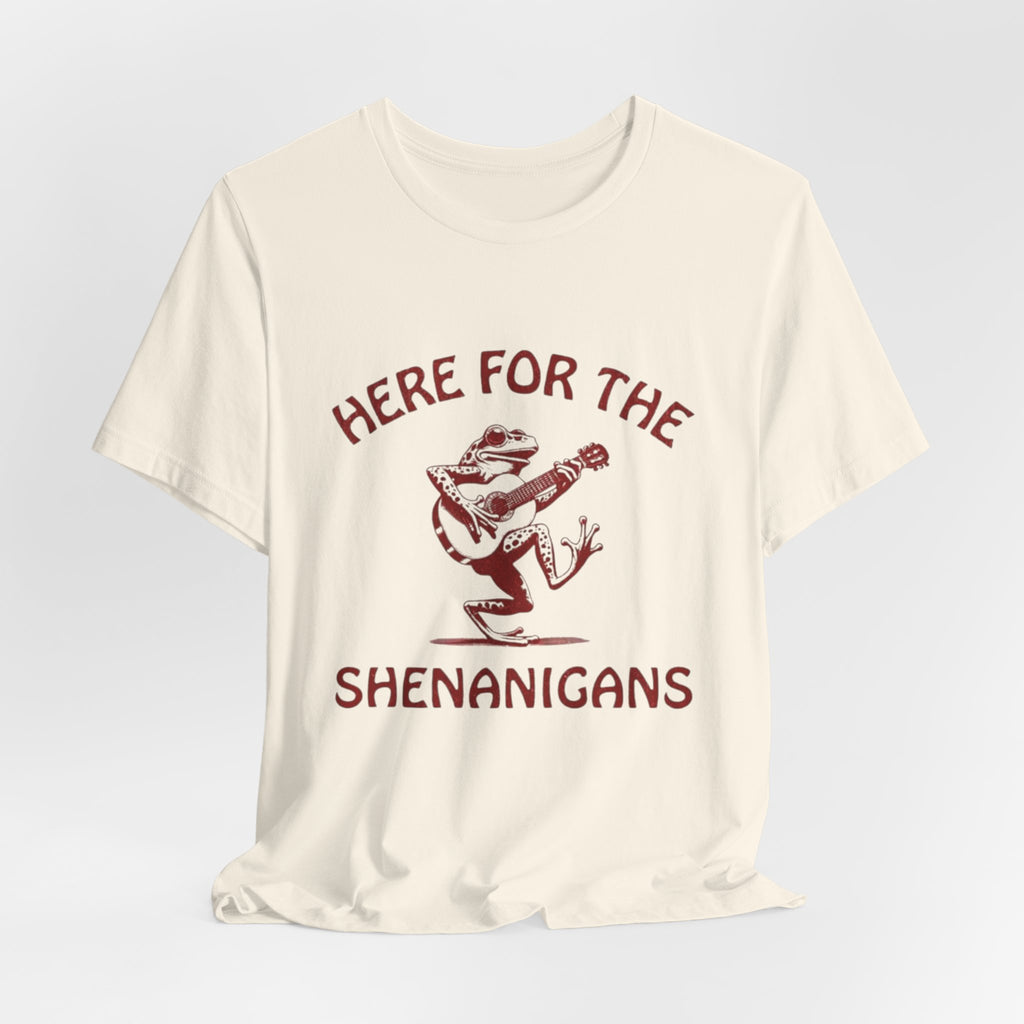 Here for the Shenanigans Unisex Tee | Fun Casual T-Shirt for Friends, Gift for Party Lovers, Music Event Apparel, Playful Outfit, [...]