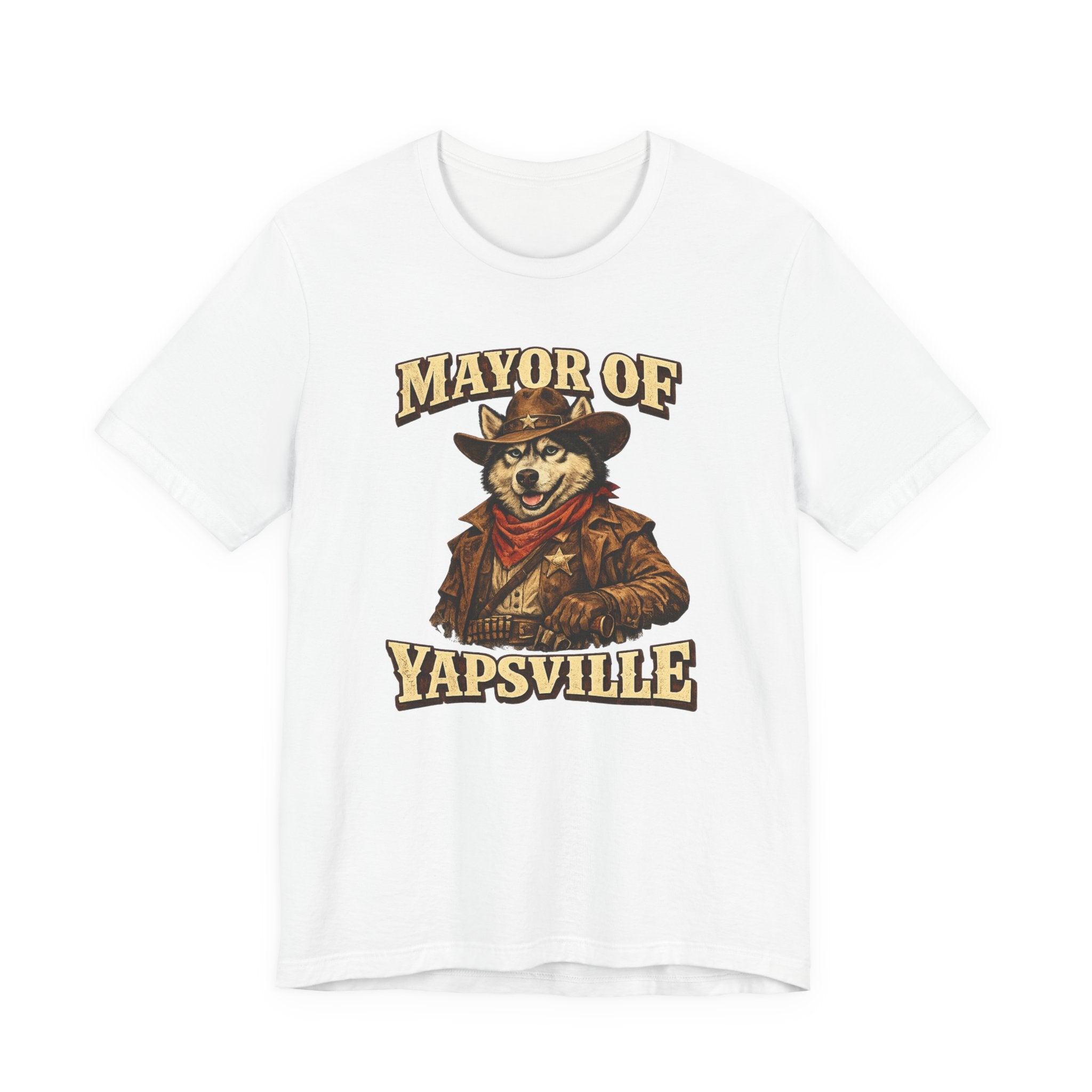 Mayor of Yapsville T-Shirt | Cowboy Dog Illustration, Western Humor