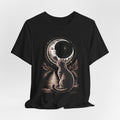 Celestial Cat Graphic Tee - Boho T-Shirt, Unisex Cat Lover Shirt, Moon Phase Top, Gift for Pet Owners, Astrology Apparel