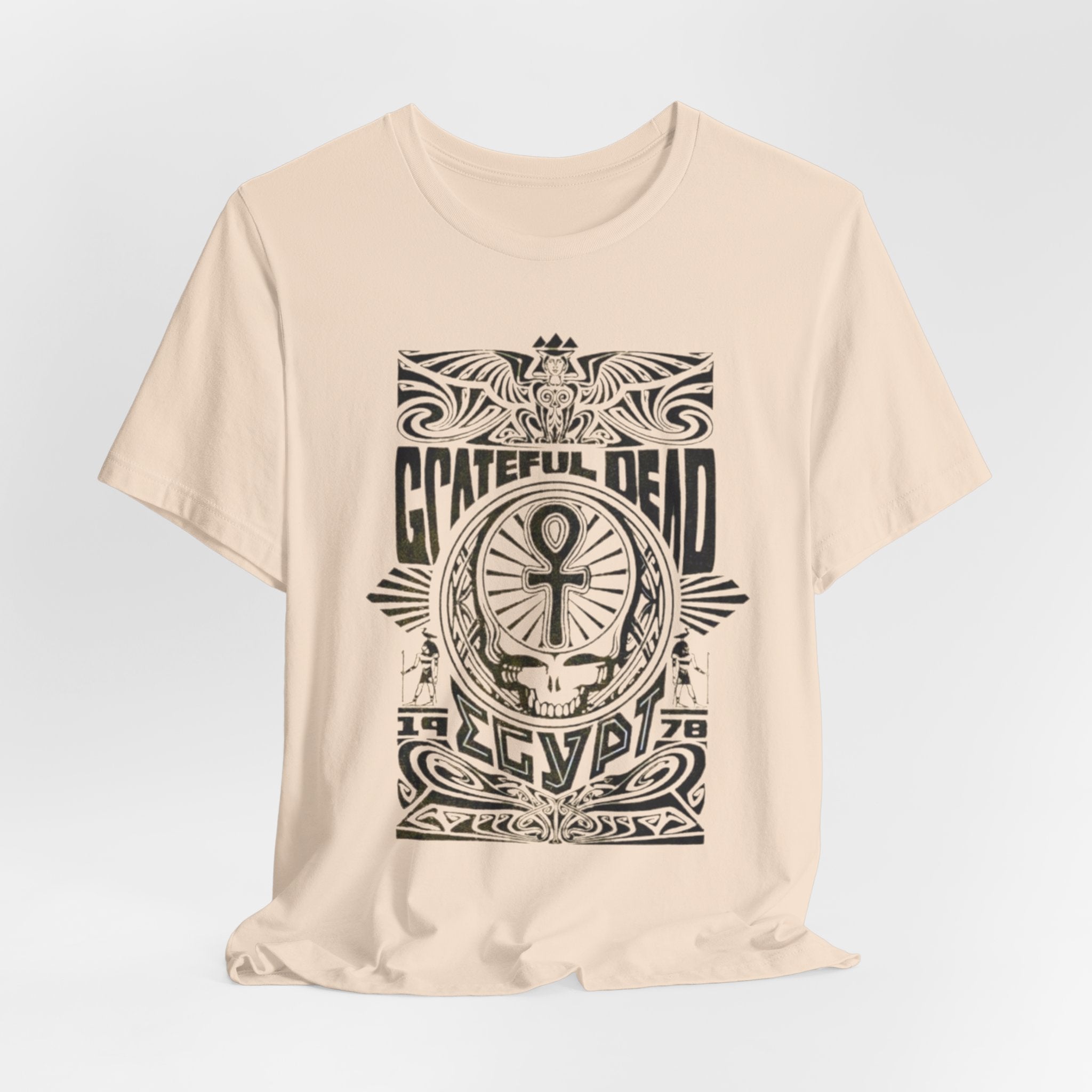 Grateful Dead Skull Ankh Graphic Tee | Vintage Band Poster Style