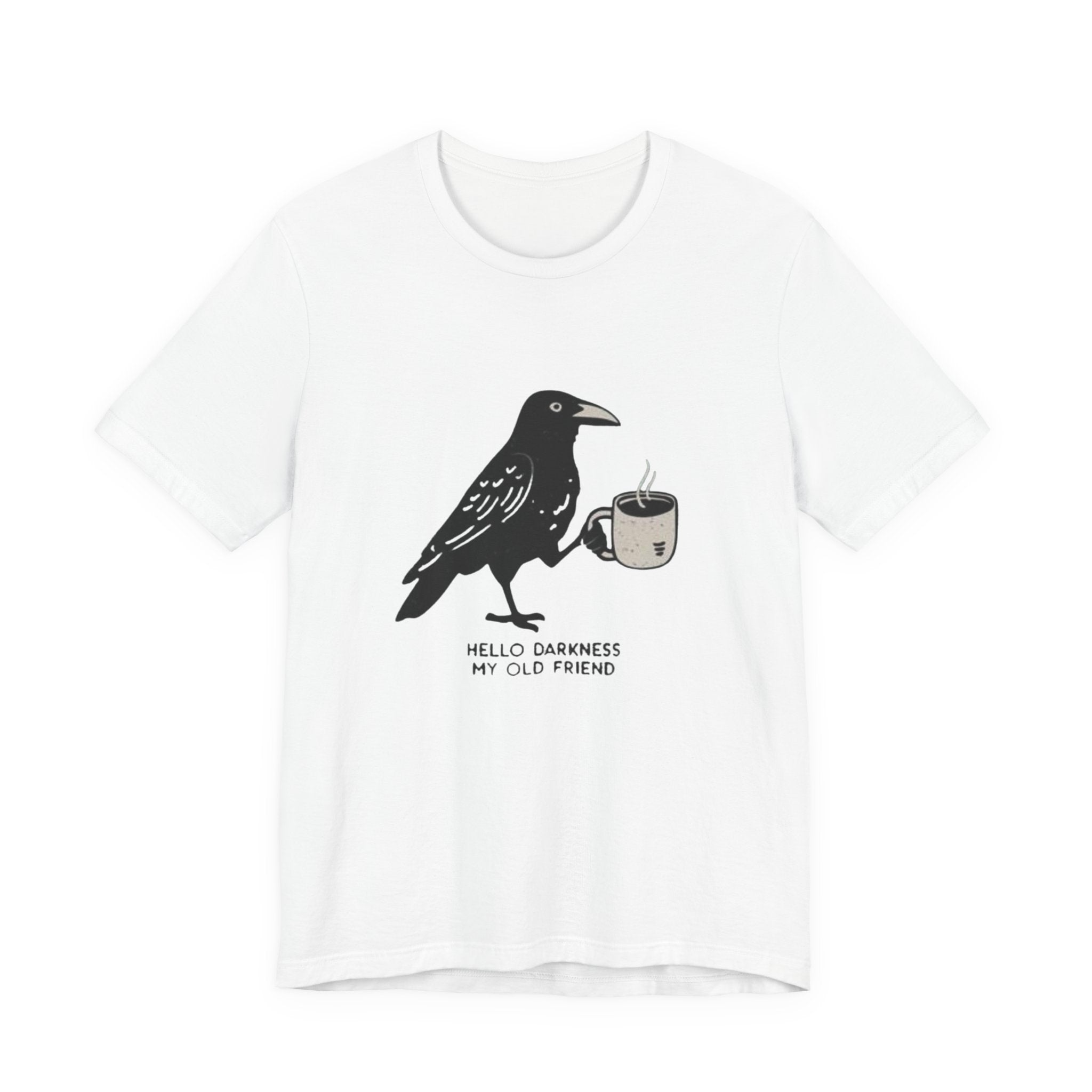 Crow Lover Unisex T-Shirt, Edgar Allen Poe Tee, Coffee Shirt, Bird Watching Top, Gothic Clothing