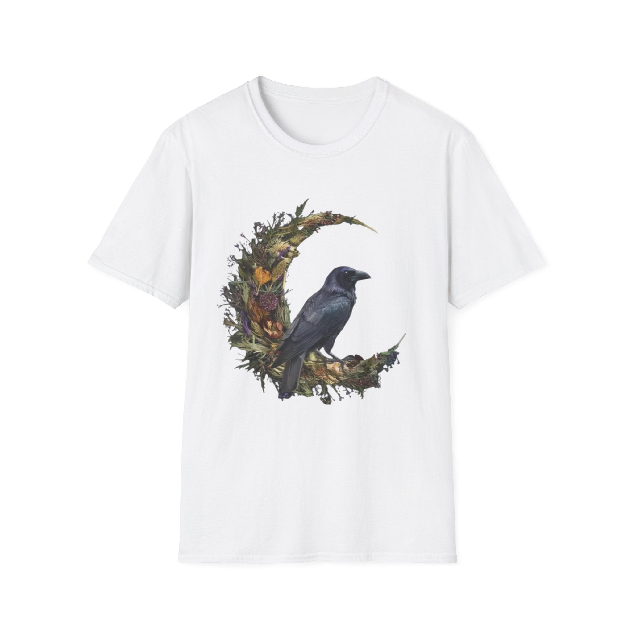 Black Raven Nature Unisex T-Shirt | Boho Style Tee, Gift for Nature Lovers, Casual Wear, Eco-Friendly Fashion