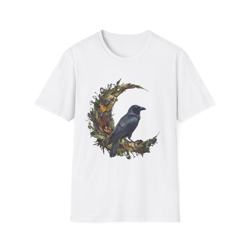 Black Raven Nature Unisex T-Shirt | Boho Style Tee, Gift for Nature Lovers, Casual Wear, Eco-Friendly Fashion