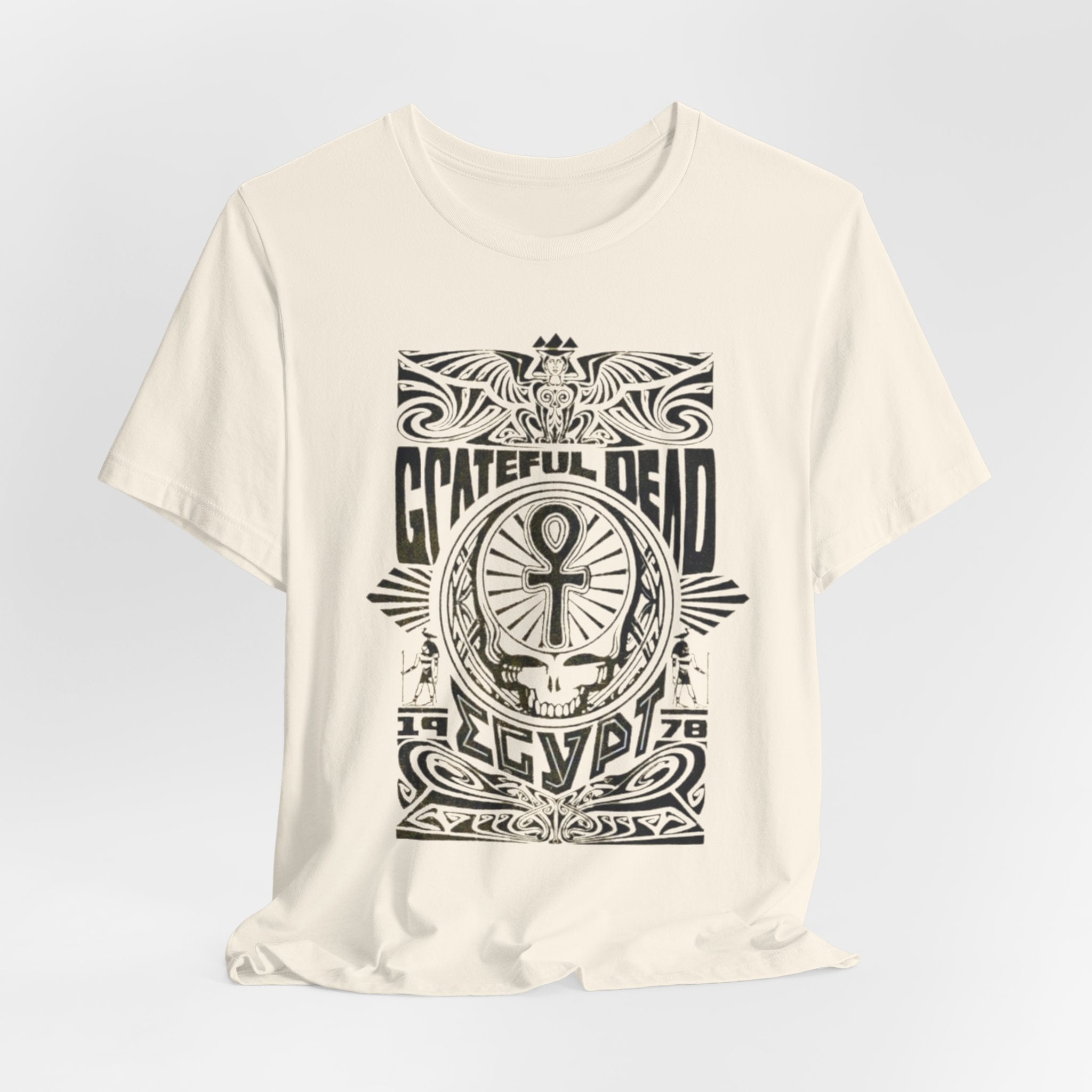 Grateful Dead Skull Ankh Graphic Tee | Vintage Band Poster Style