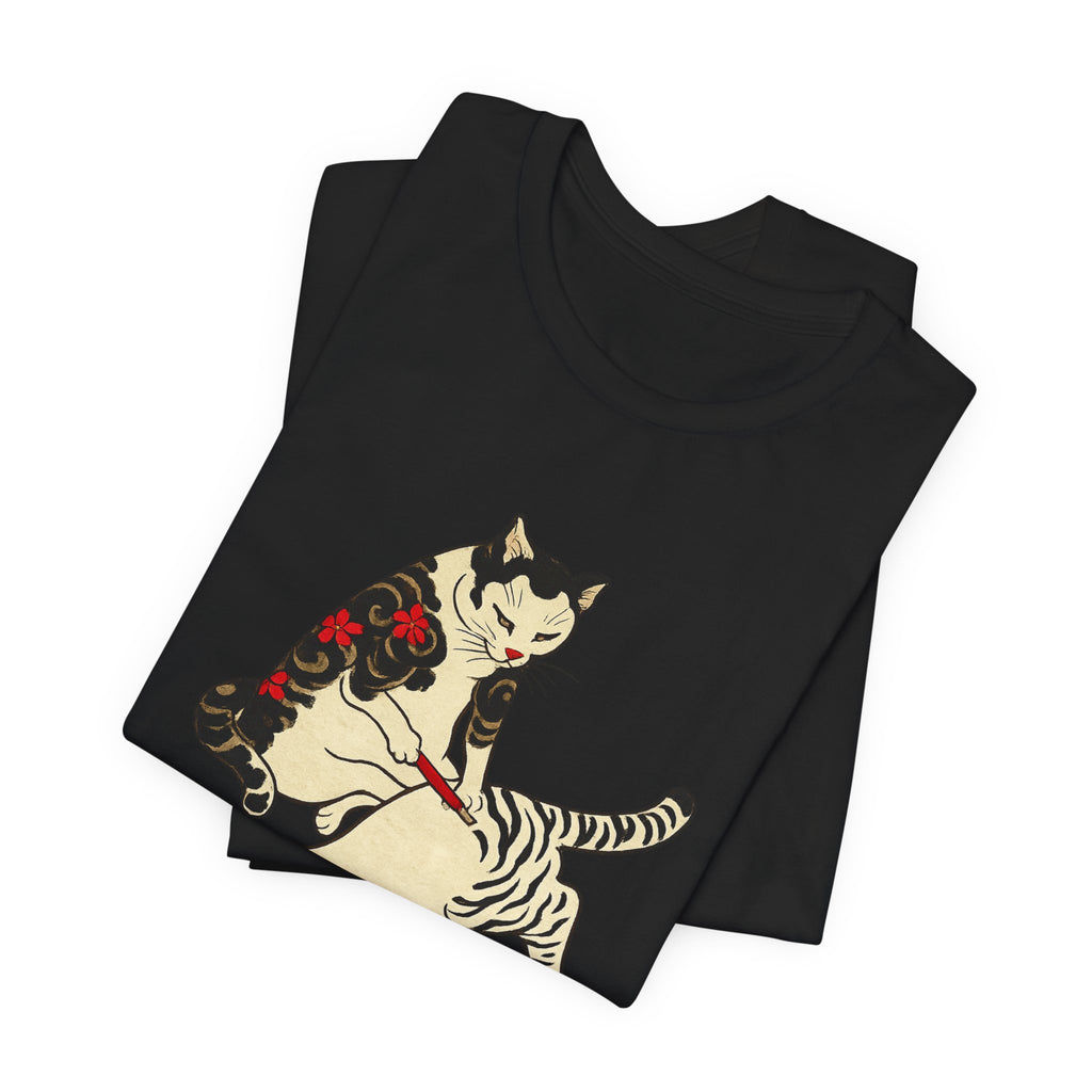 Cat tatoo artist Graphic Tee — Vintage Tattoo Style Cats