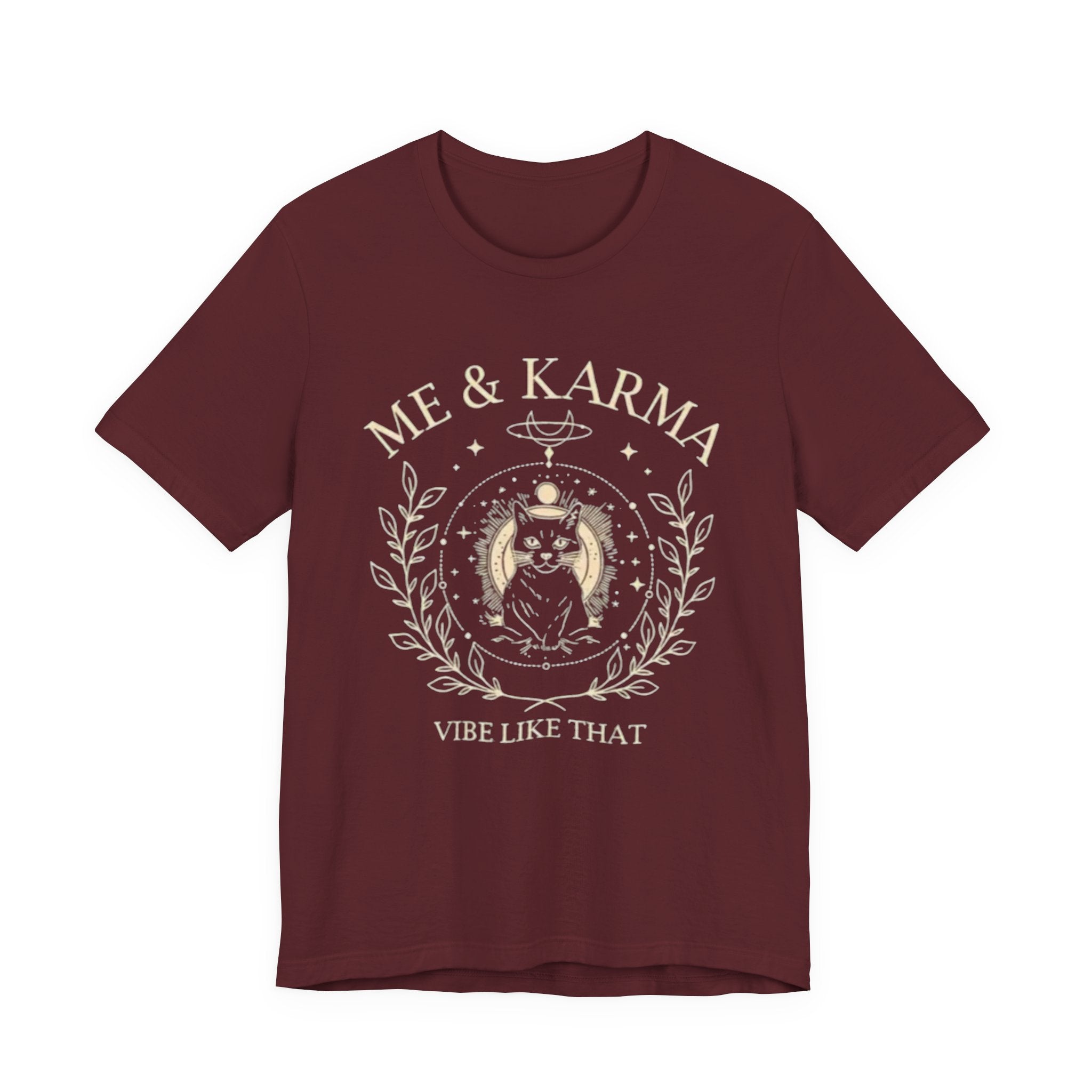 Karma Vibes Tee, Spiritual T-Shirt, Boho Shirt, Yoga Apparel, Gift for Her, Casual Fashion