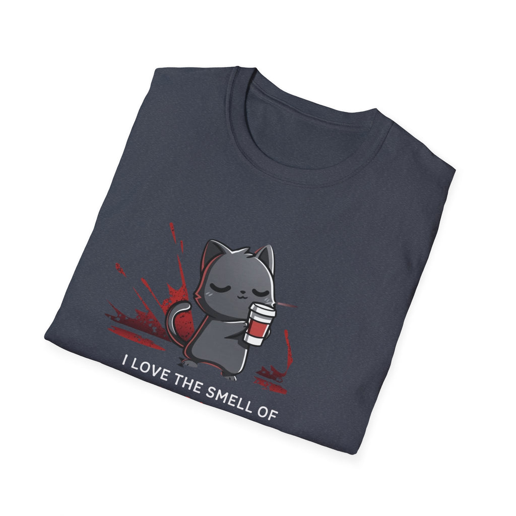 Anti-Murder Juice Cat T-Shirt | Cute Dark Humor Coffee Tee