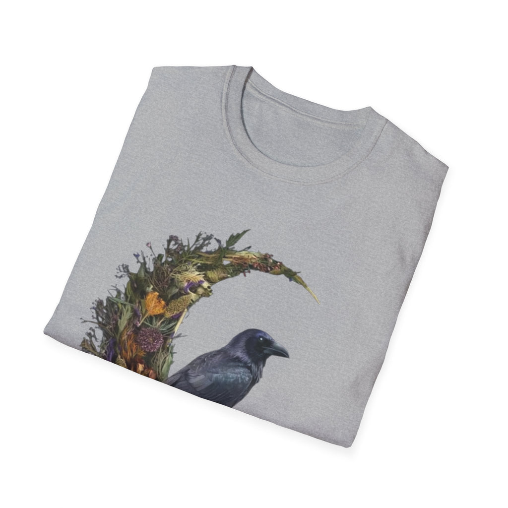 Black Raven Nature Unisex T-Shirt | Boho Style Tee, Gift for Nature Lovers, Casual Wear, Eco-Friendly Fashion