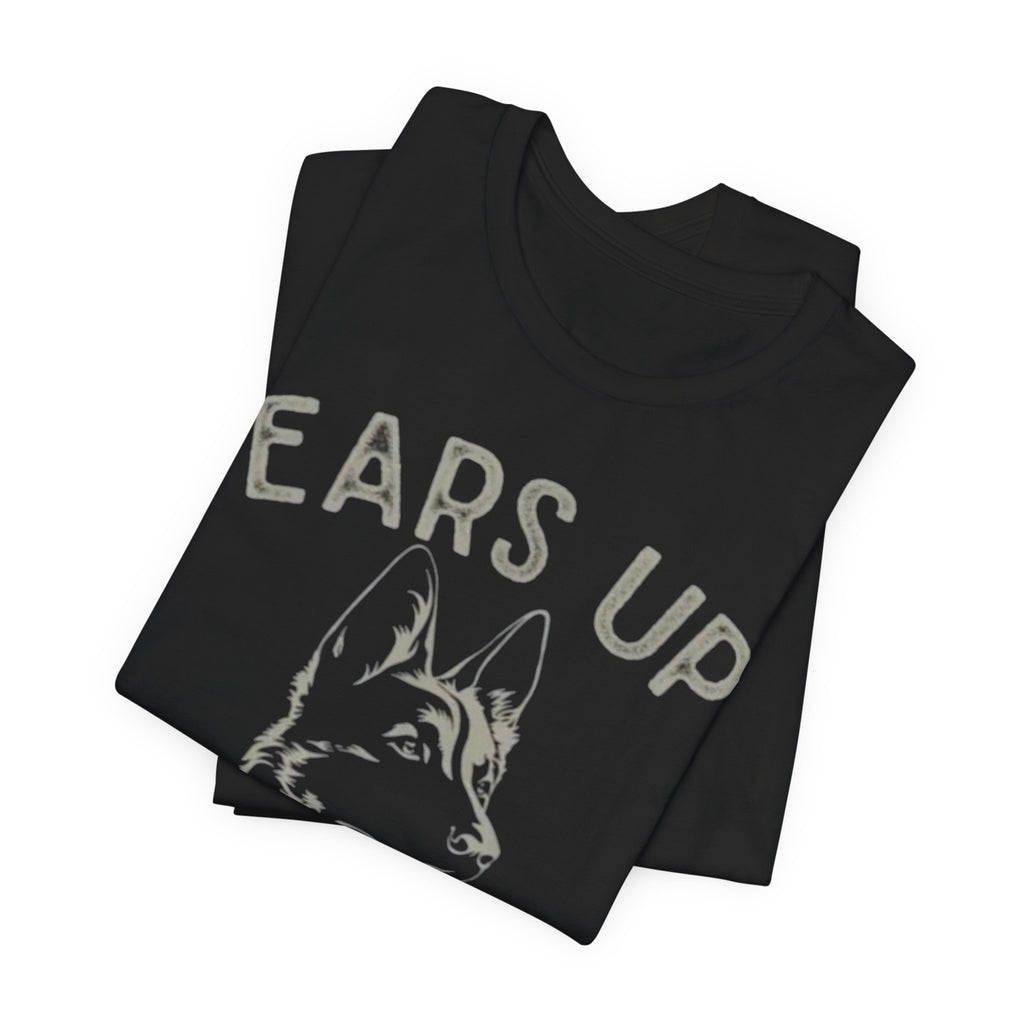 German Shepherd  Ears Up K9 Graphic Tee — "System Armed" German Shepherd Dog Shirt