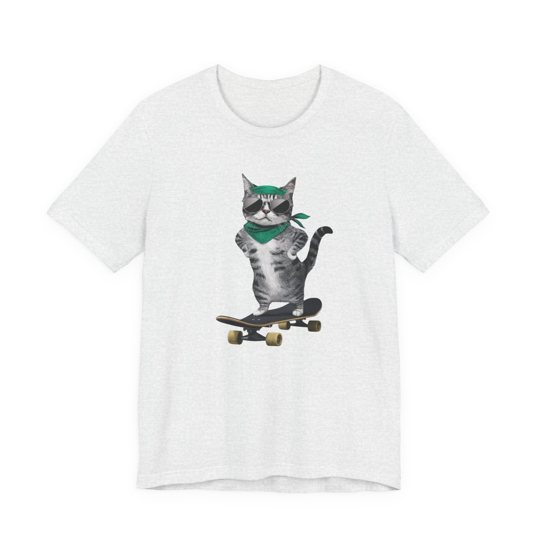 Skateboarding Cat Tee | Cool Cat on Skateboard Shirt