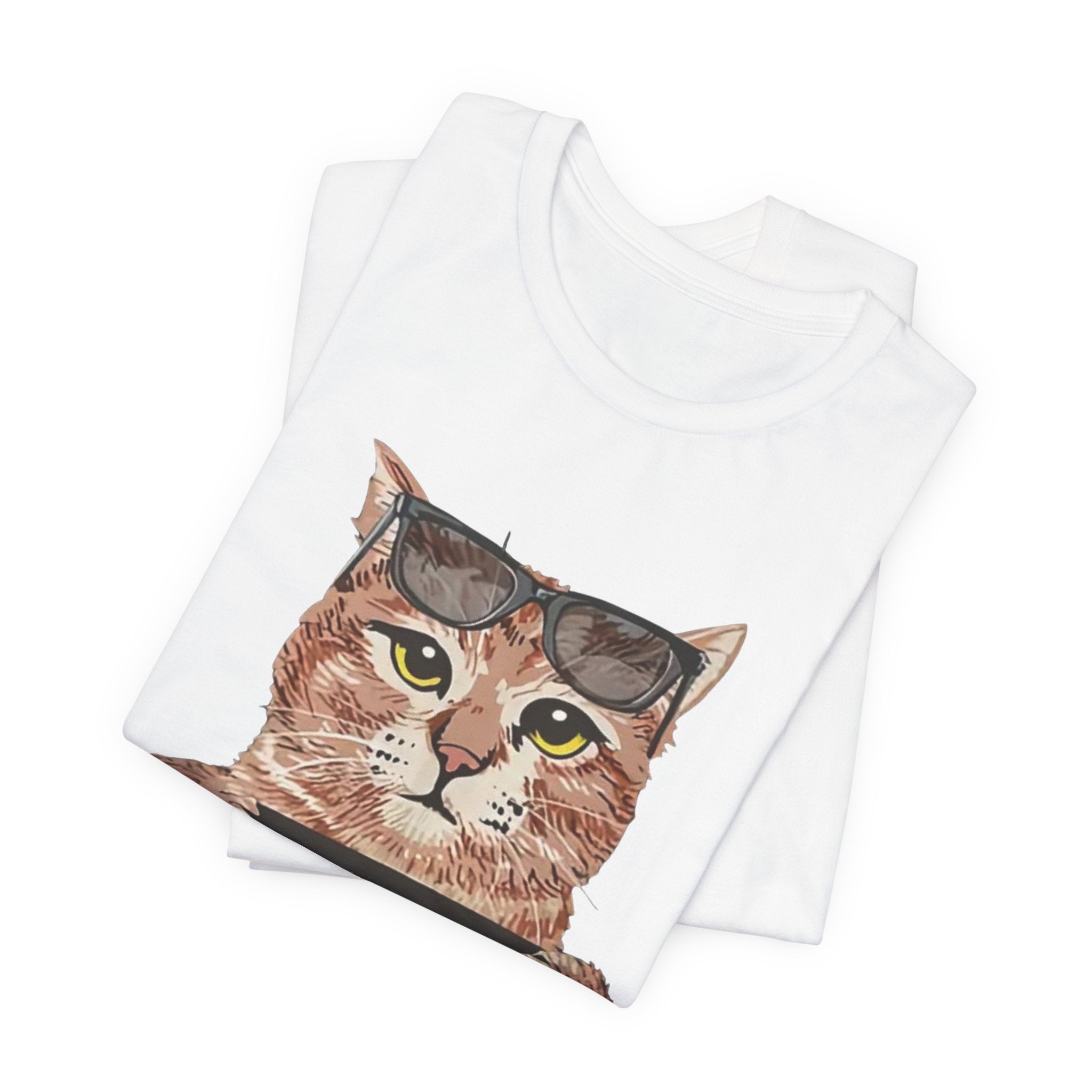 Cat Mugshot Tee — "Cat Puke" Funny Cat Arrest Graphic T-Shirt