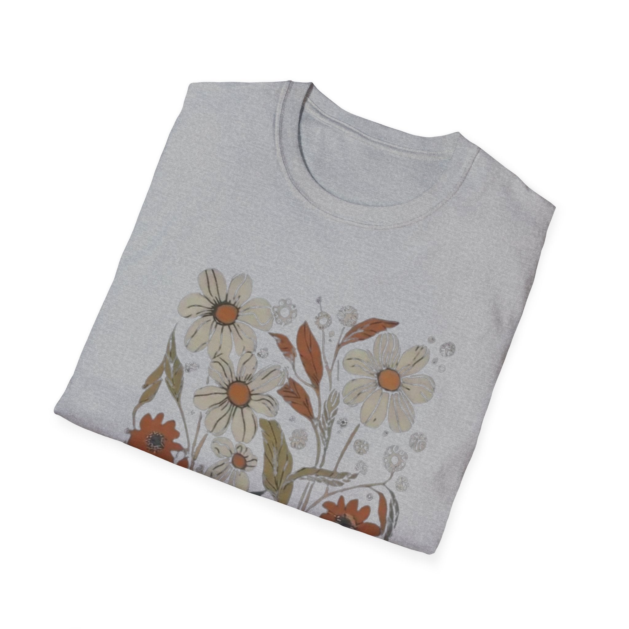 Botanical T-Shirt, Floral Tee, Lover Tee, Gift for Cat Owners, Nature-Inspired Apparel, Cute Animal Shirt, Casual Wardrobe Essential
