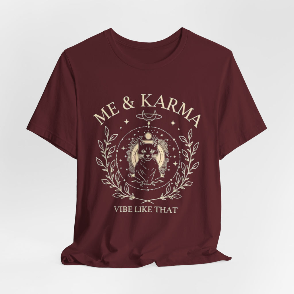 Karma Vibes Tee, Spiritual T-Shirt, Boho Shirt, Yoga Apparel, Gift for Her, Casual Fashion