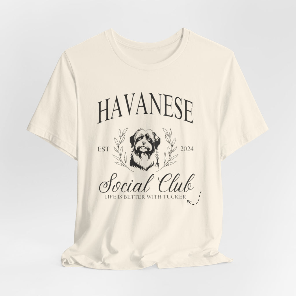 Havanese Social Club Tee, Cute Pet Lover Shirt, Dog Owner Gift, Birthday Gift, Casual Wear